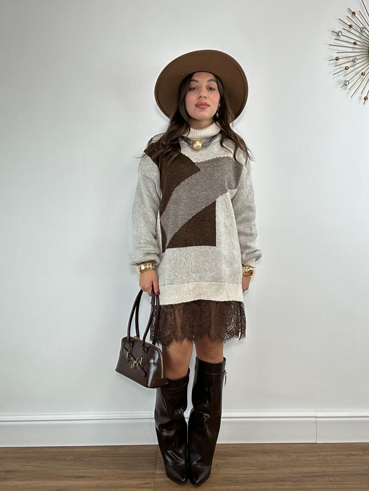 PREORDINE IN ARRIVO 25 NOVEMBRE - Abito 25865 - Panna