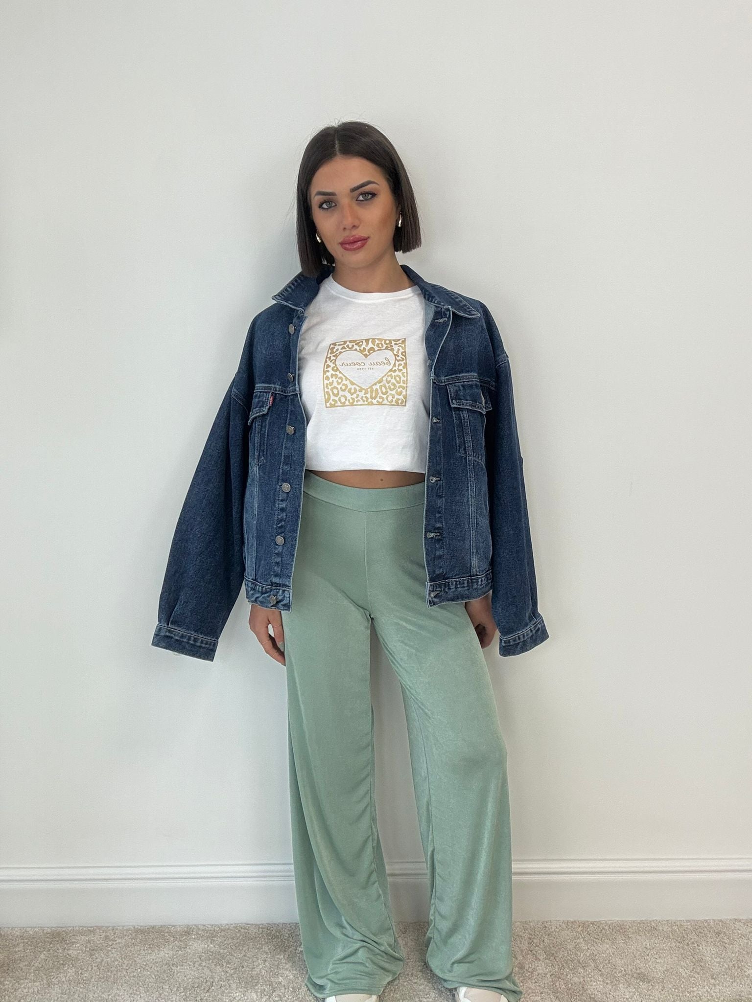 Pantalone Palazzo - Verde Acqua