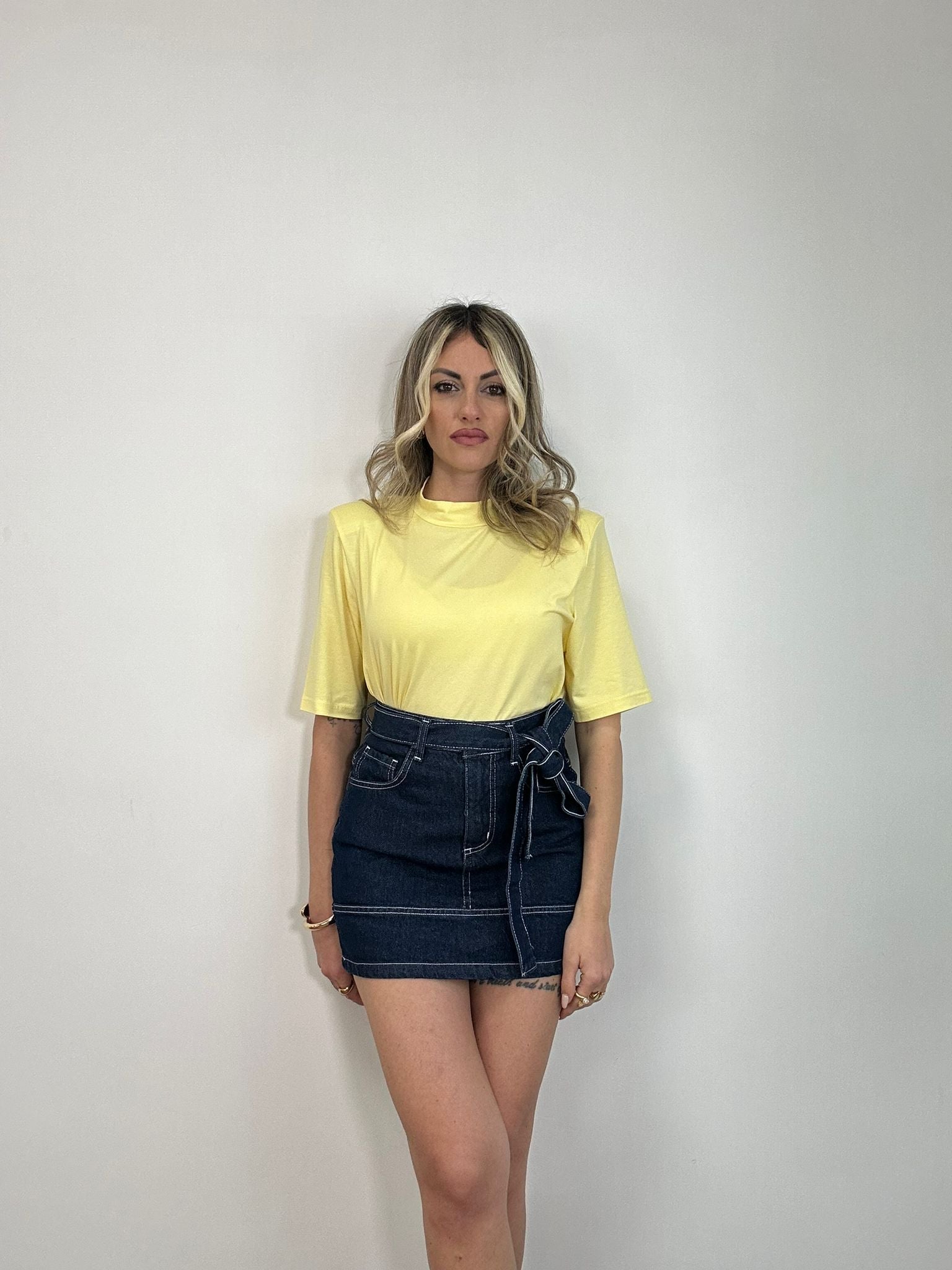 Gonna Mini di Jeans 01020 - Lavaggio Scuro