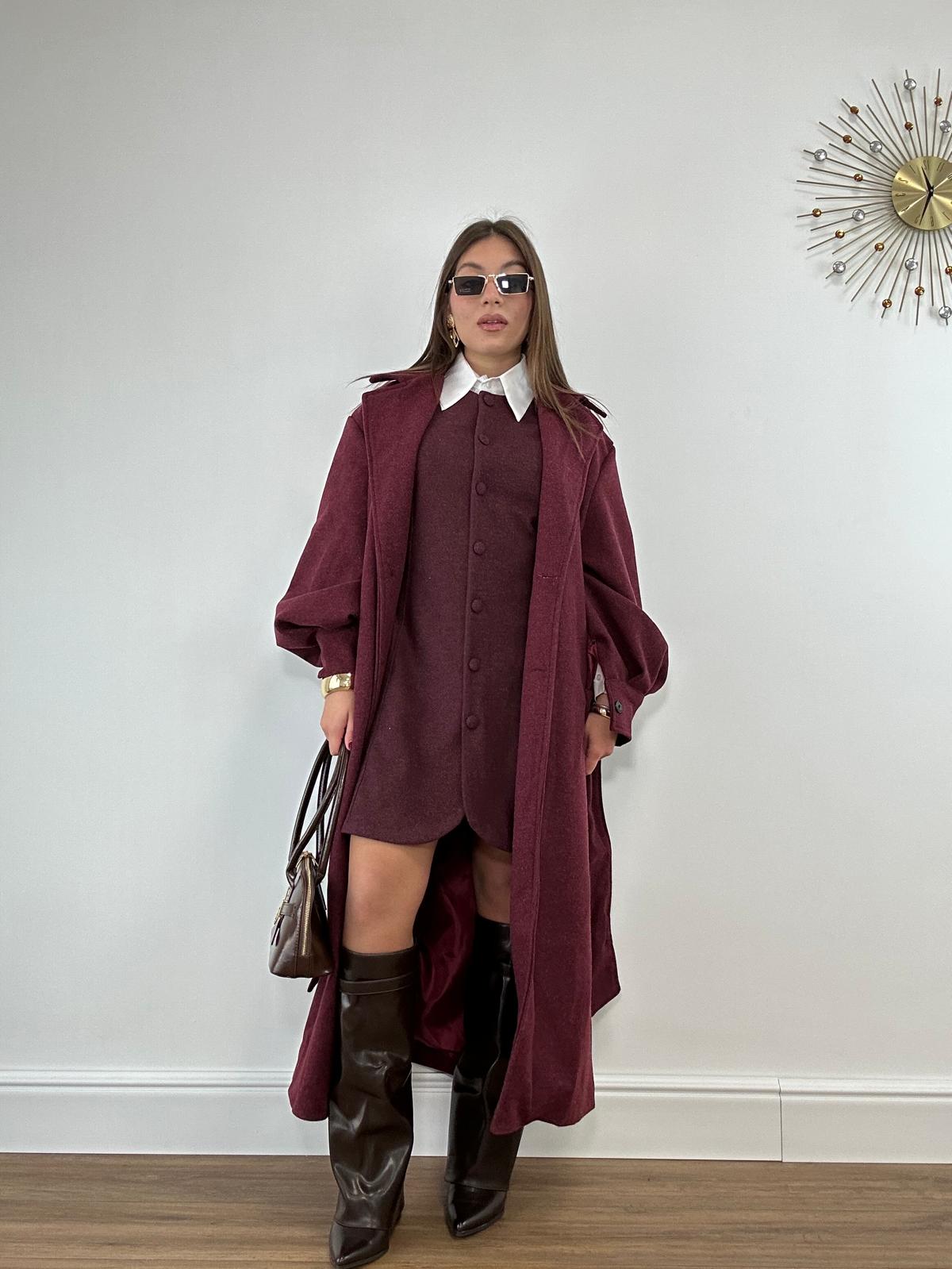 Abito con Camicia 6785 - Bordeaux