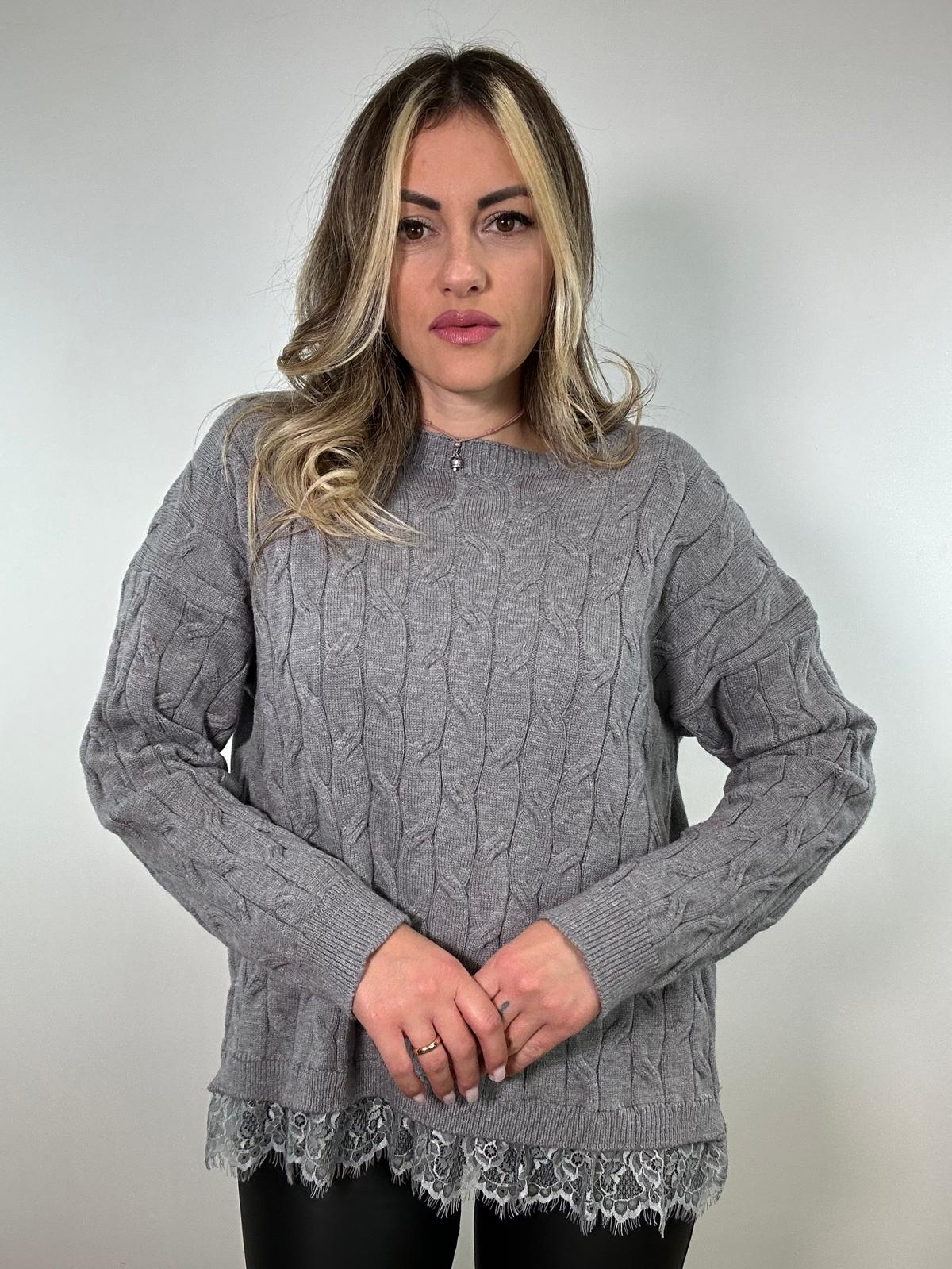 Pullover 25895 - Grau