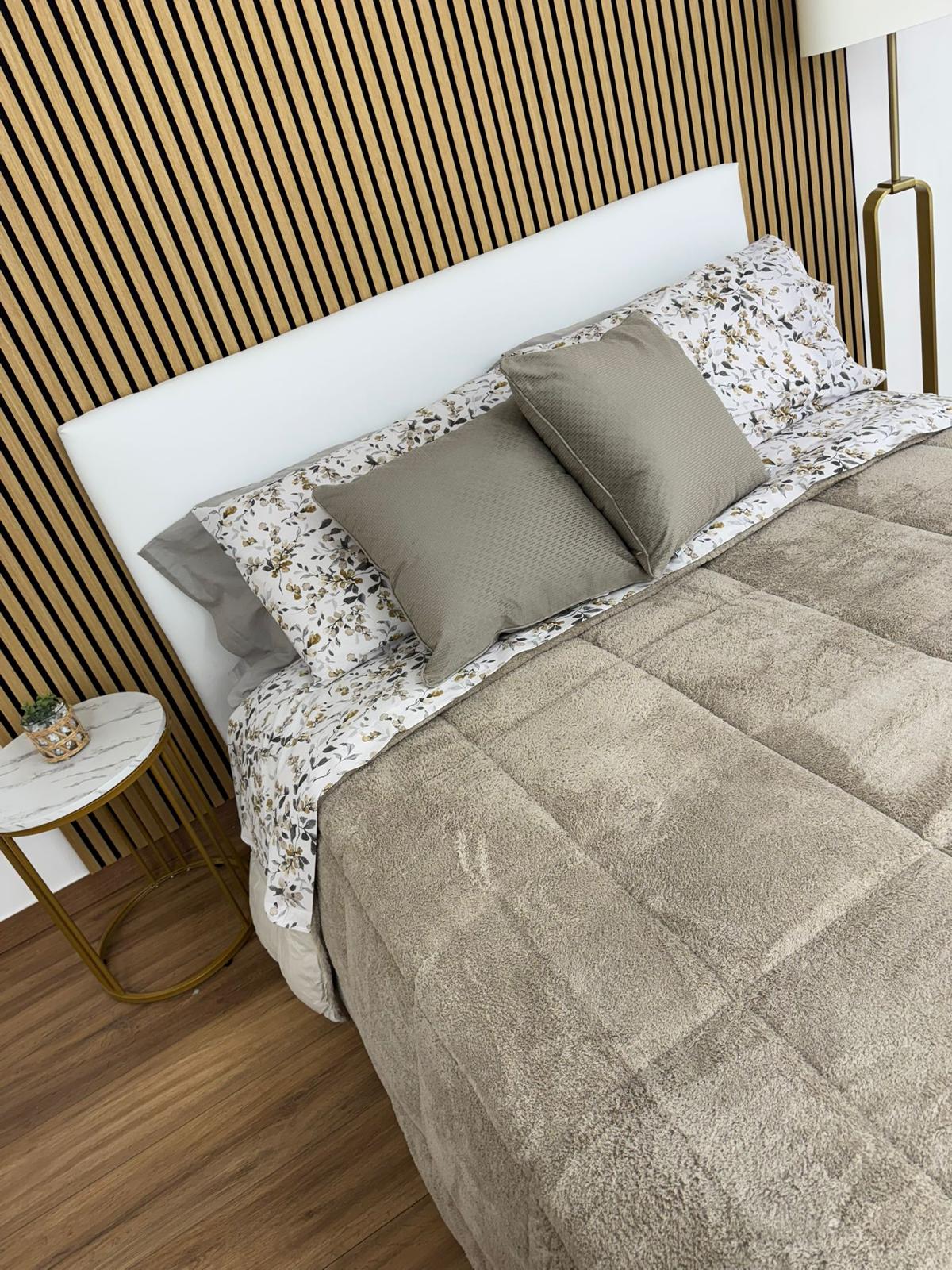 Trapunta matrimoniale micro pelliccia Lennon -Beige