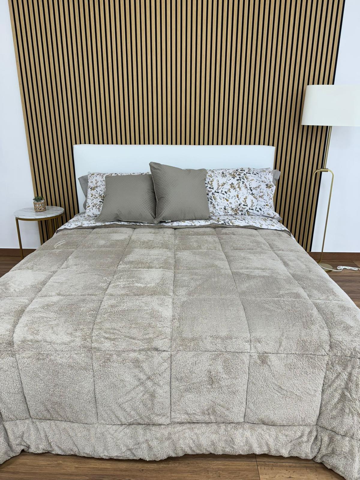 Trapunta matrimoniale micro pelliccia Lennon -Beige