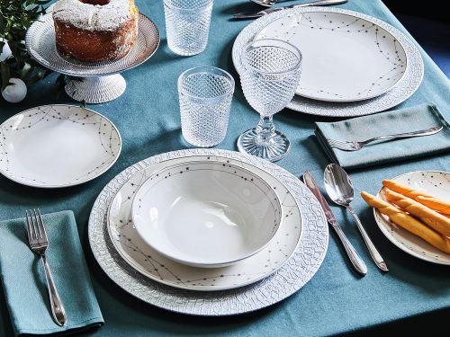 Servizio piatti Tognana da 18pz natale silverlight madison