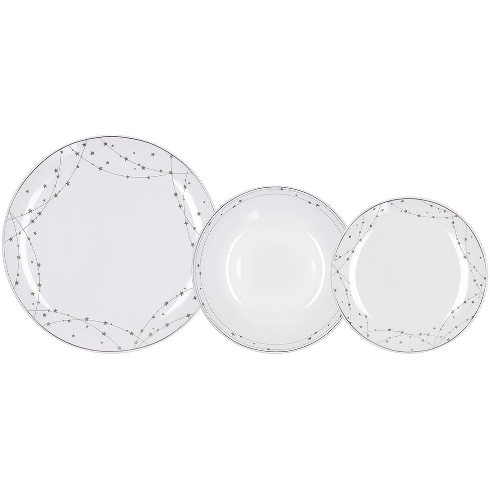 Servizio piatti Tognana da 18pz natale silverlight madison