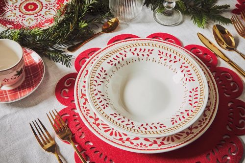 Servizio piatti Tognana da 18pz natale new charme olimpic