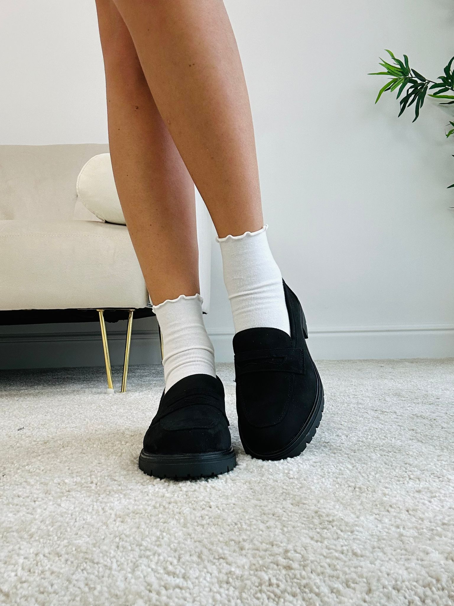 Mocassino effetto vellutto