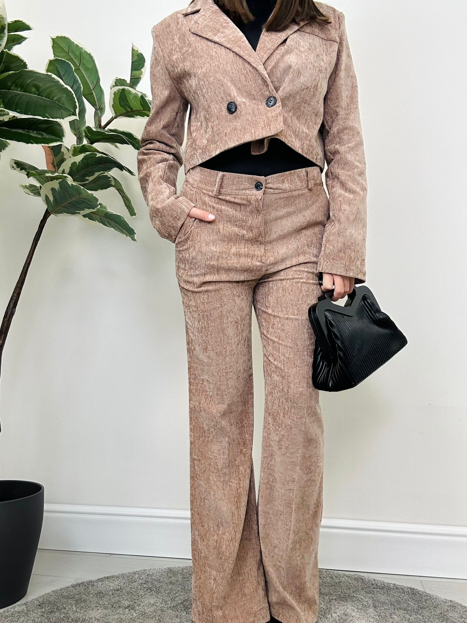 Coordinato in ciniglia Giorgia - Rosa