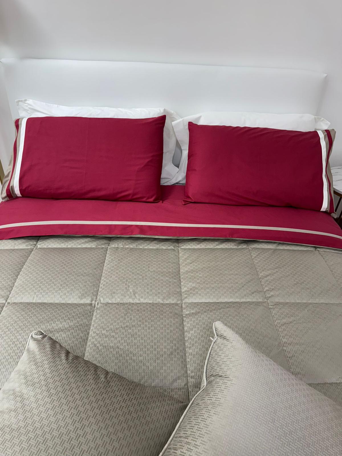 Trapunta matrimoniale in velluto Zaira jacquard -Tortora