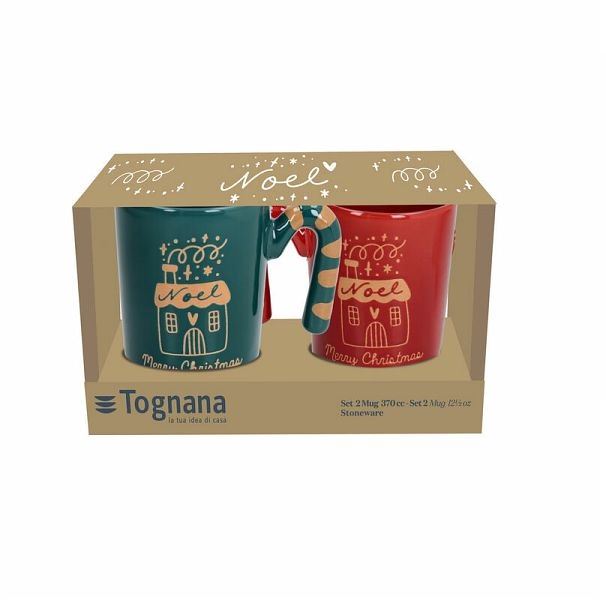Tazze latte Tognana 2pezzi natale Candy Twist