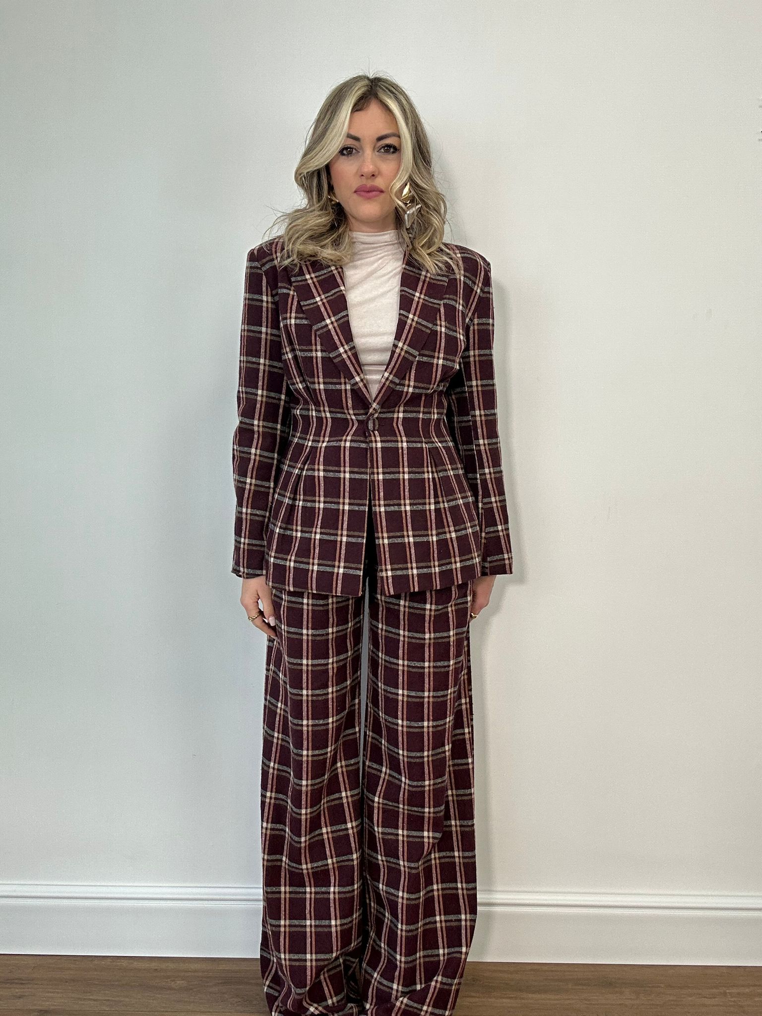 Tailleur 251 ( Pantalone + Giacca ) - Scozzese bordeaux