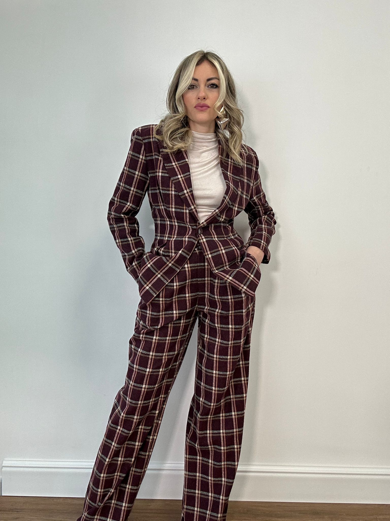 Tailleur 251 ( Pantalone + Giacca ) - Scozzese bordeaux