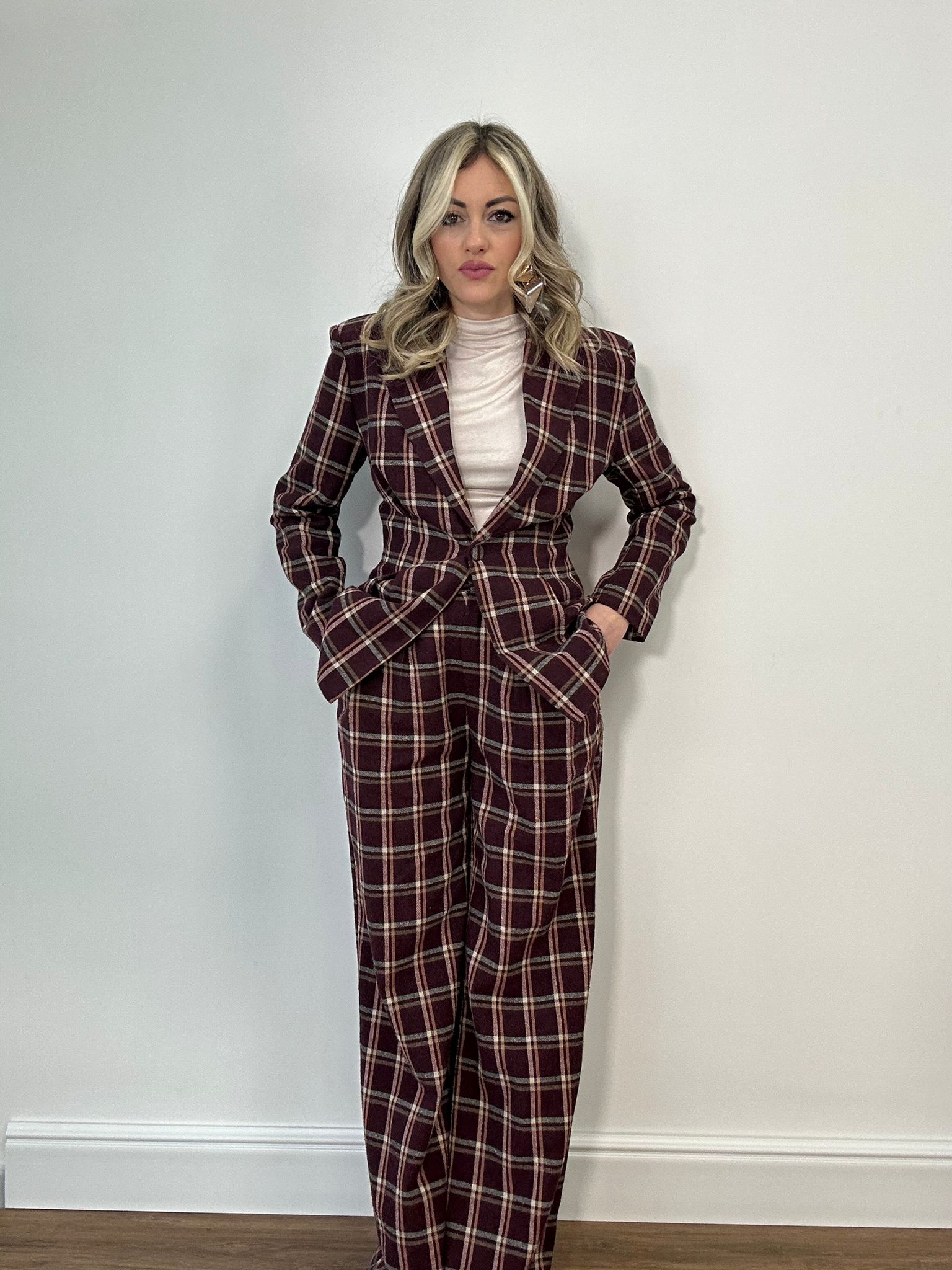 Tailleur 251 ( Pantalone + Giacca ) - Scozzese bordeaux