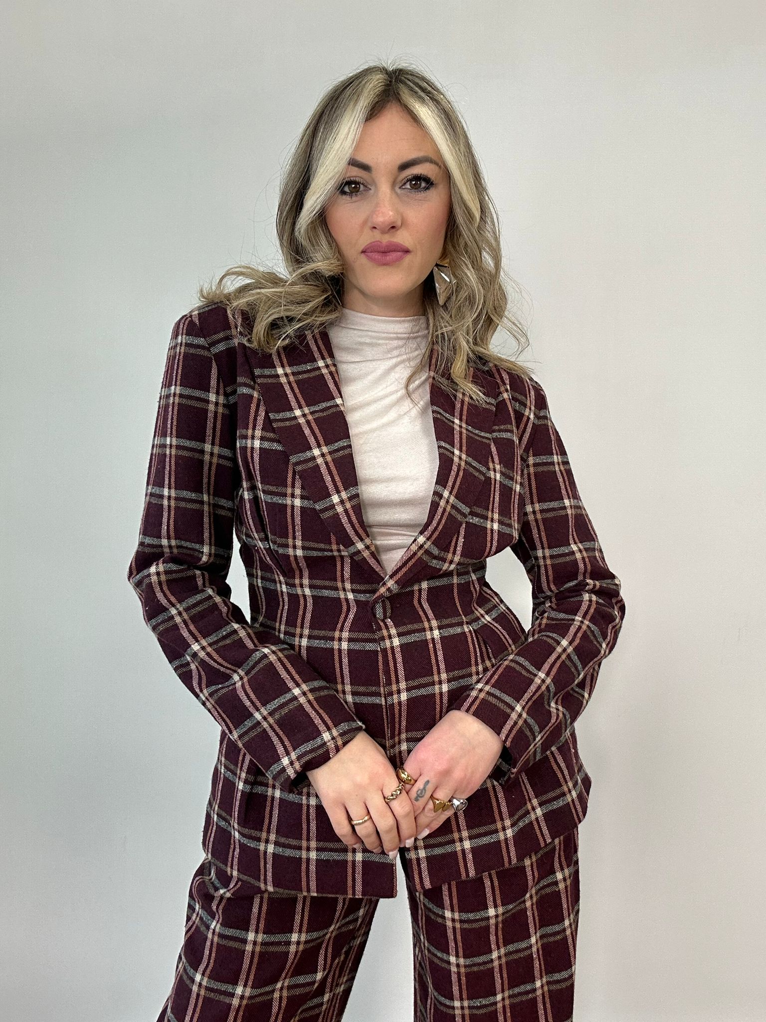 Tailleur 251 ( Pantalone + Giacca ) - Scozzese bordeaux