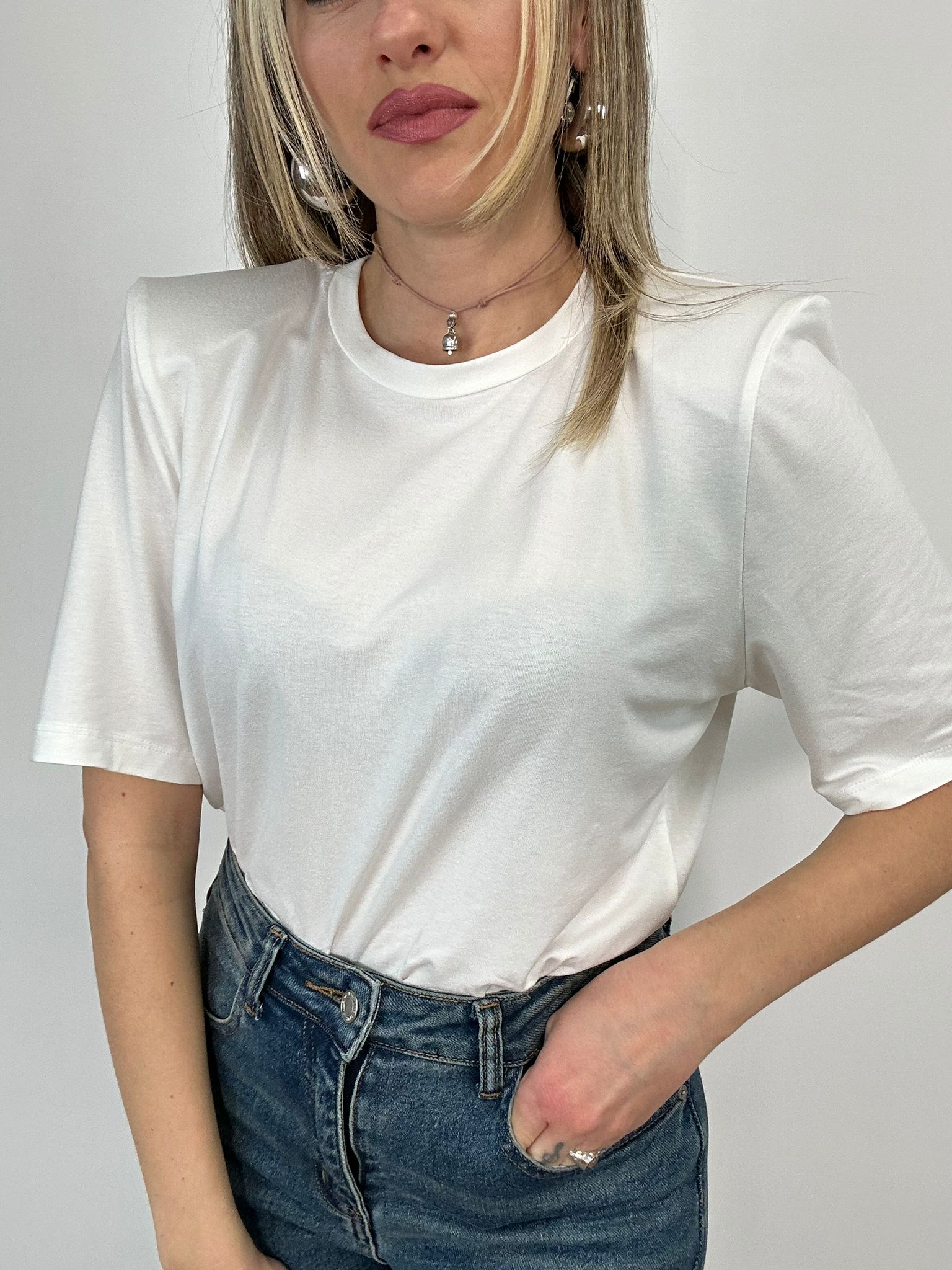 Body con spalline 01 - Bianco