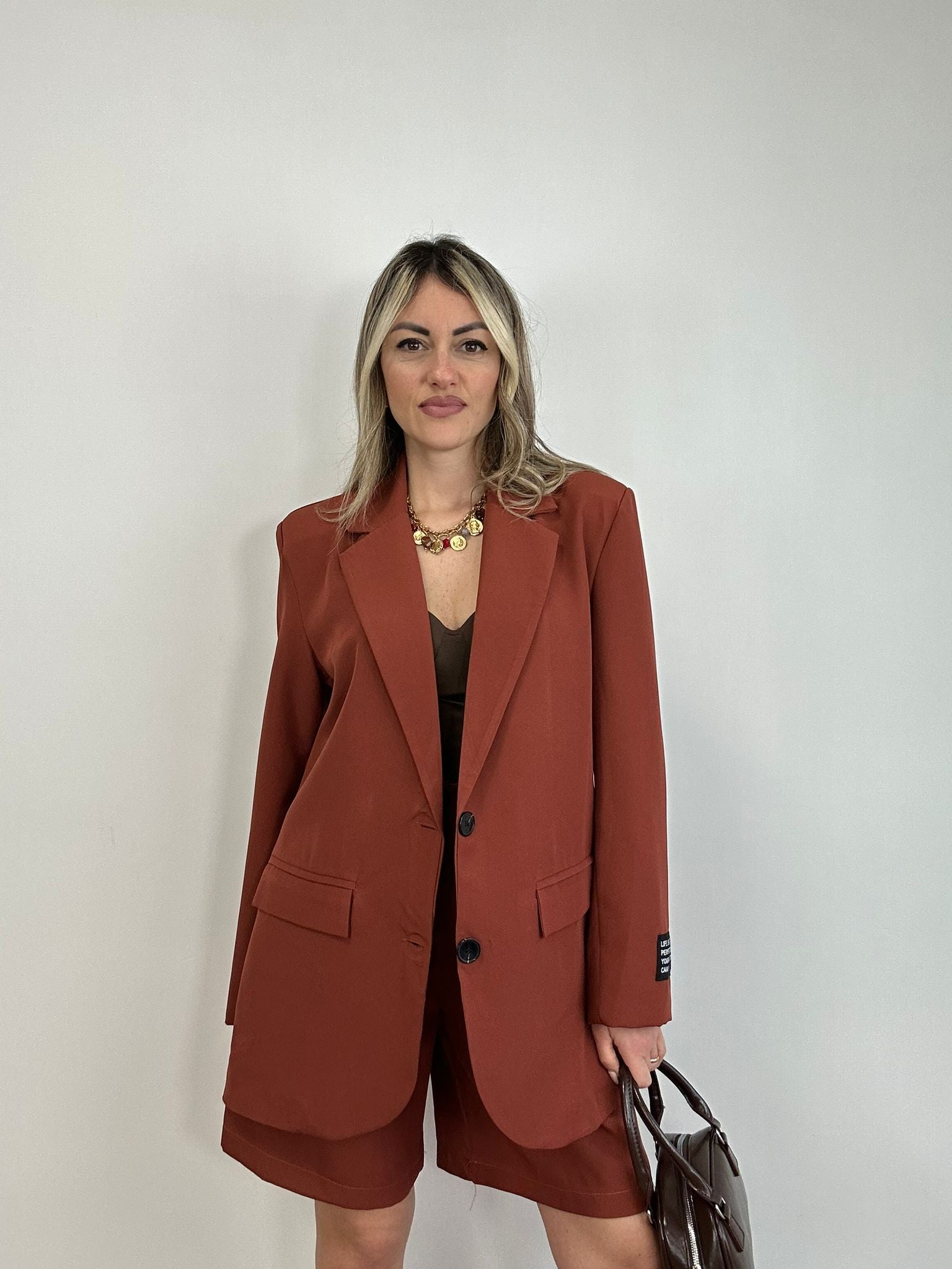 Coordinato M12085(Blazer + Bermuda) Coccio