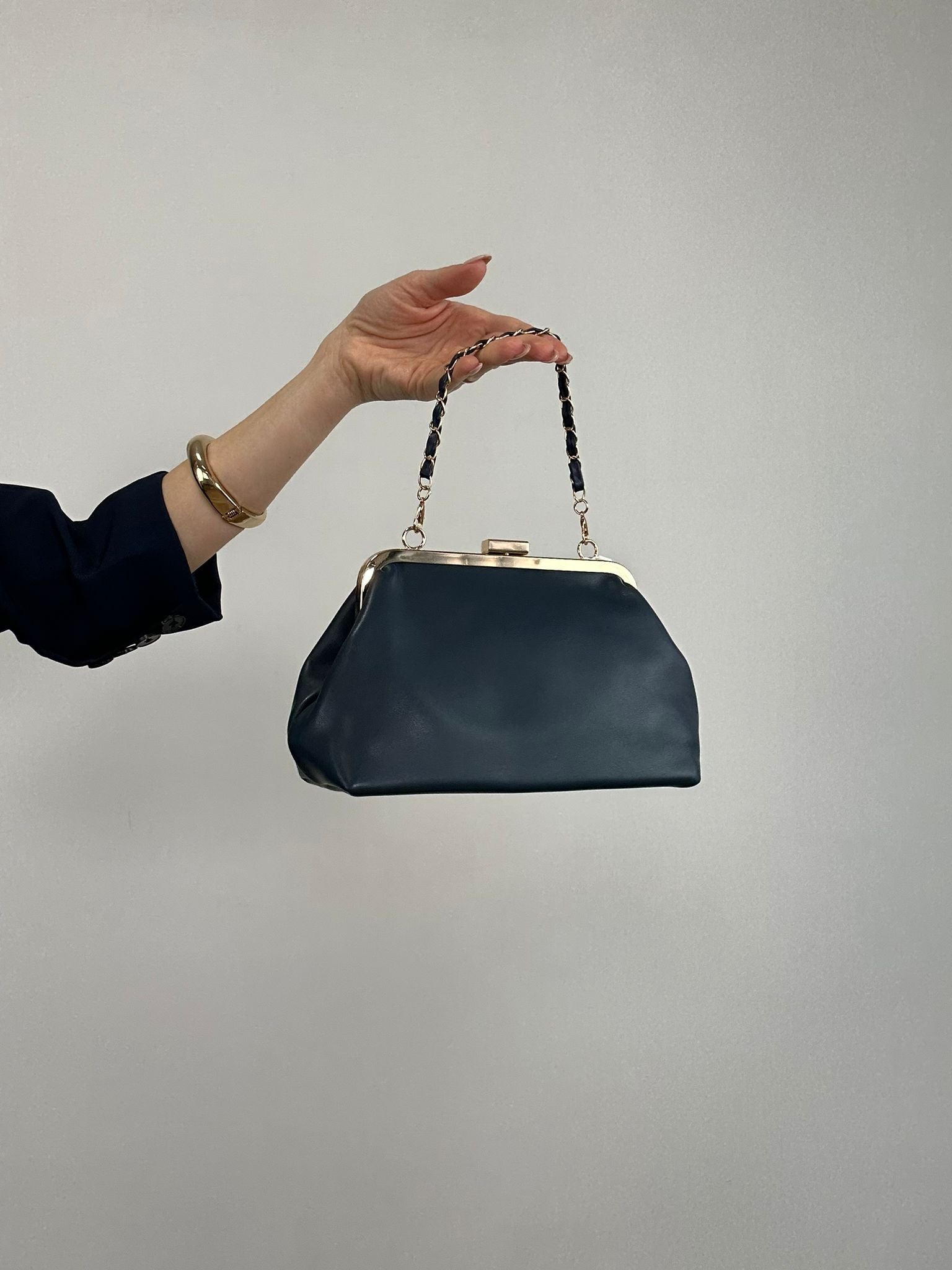 Borsa dettagli dorati - Blu