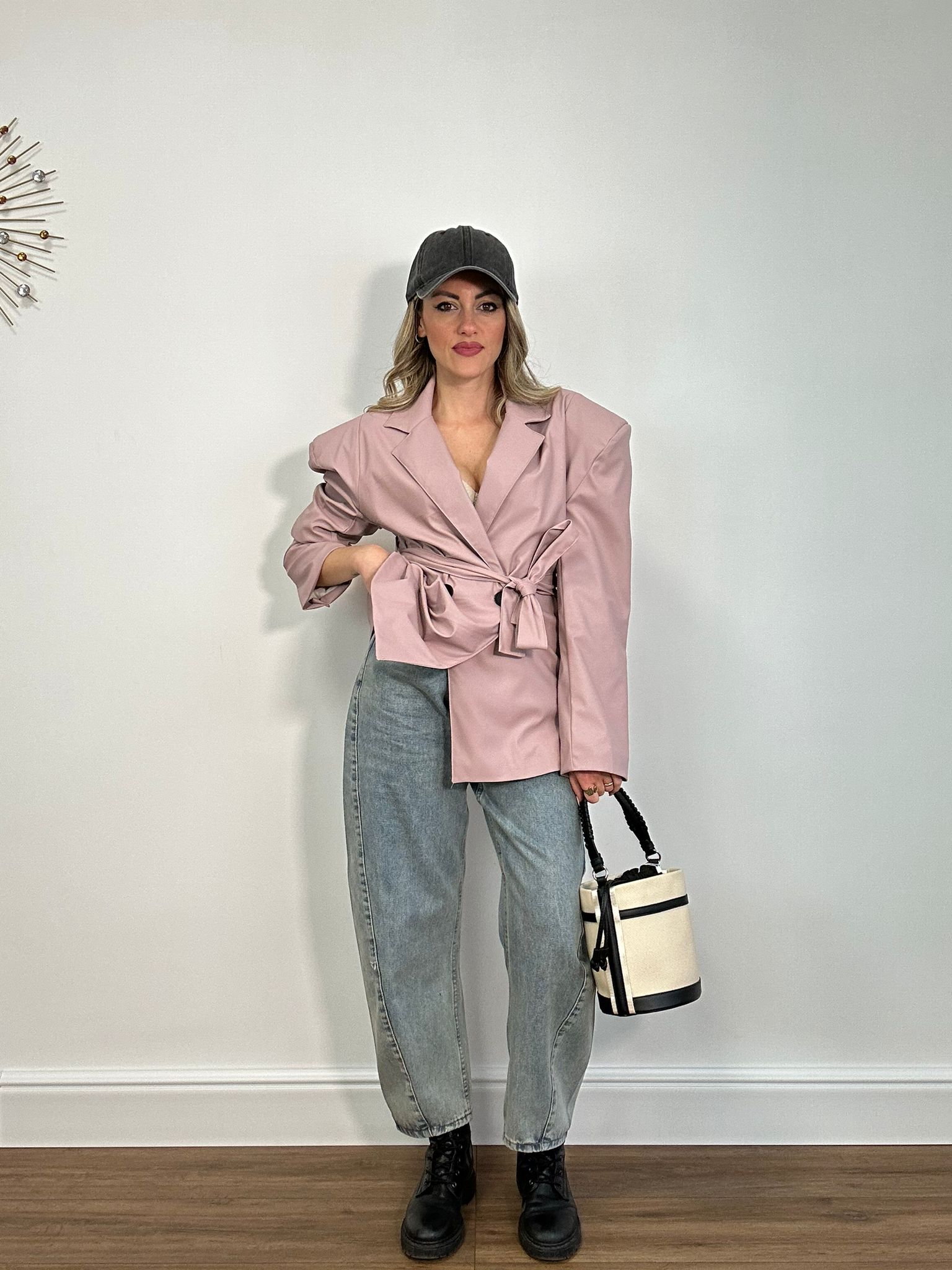 Blazer in ecopelle C30 - Rosa