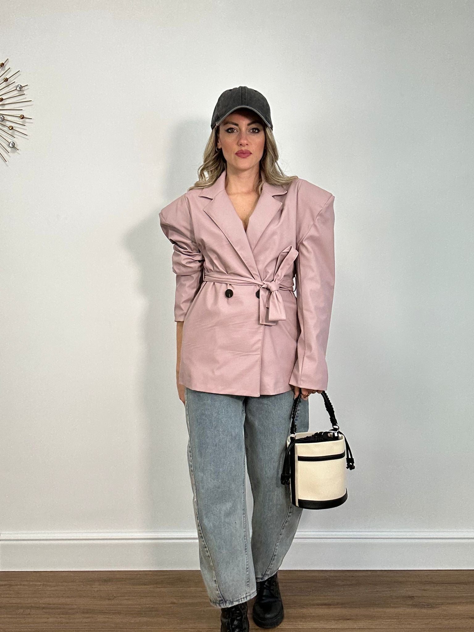 Blazer in ecopelle C30 - Rosa