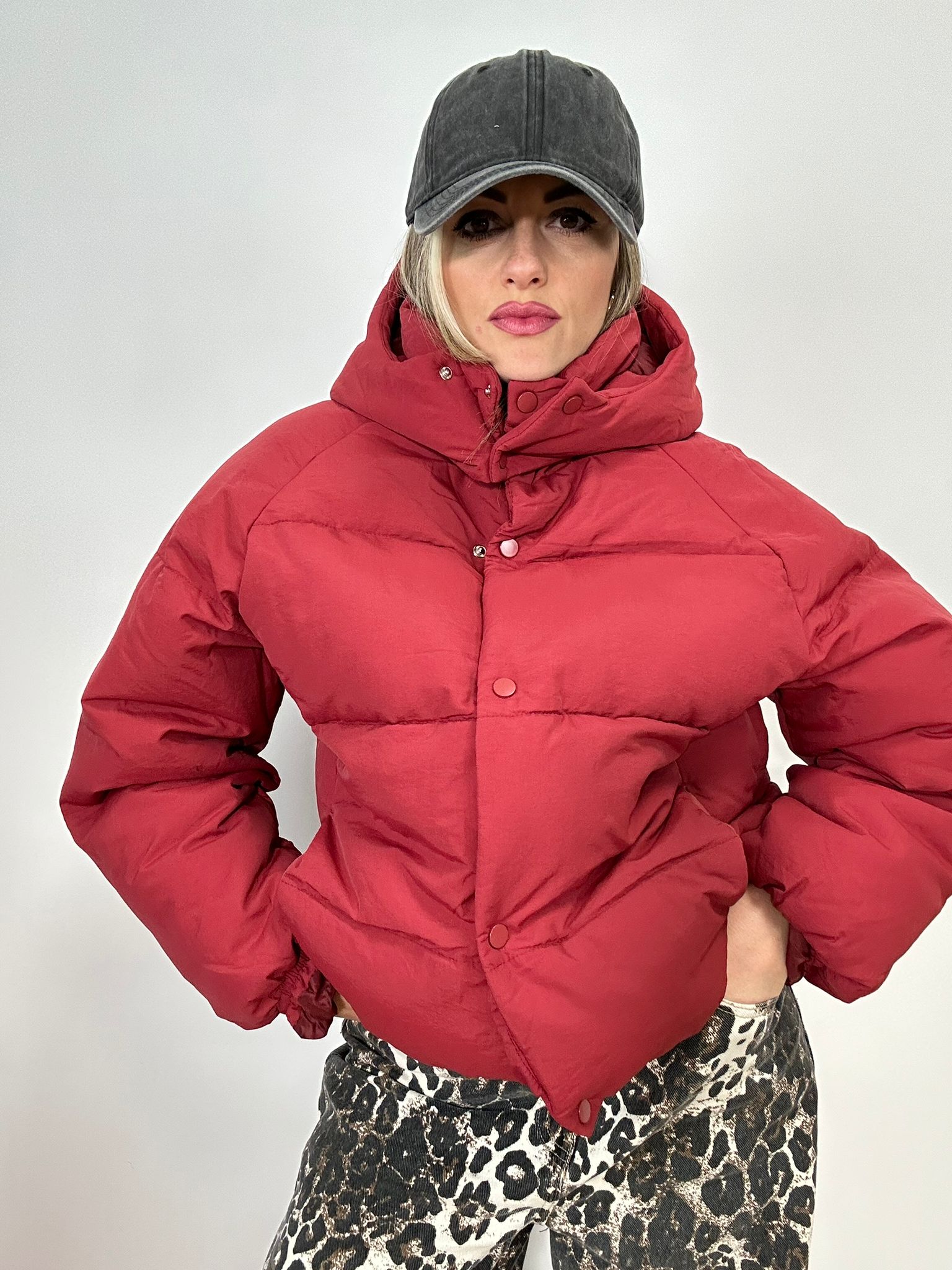 Giubbotto Bomber ALG1003 - Rosso Scuro