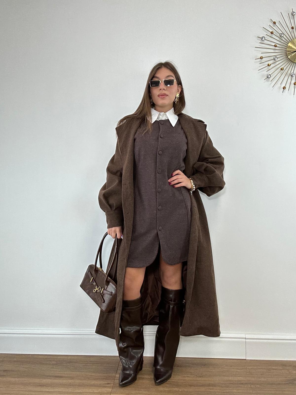 Abito con Camicia 6785 - Marrone