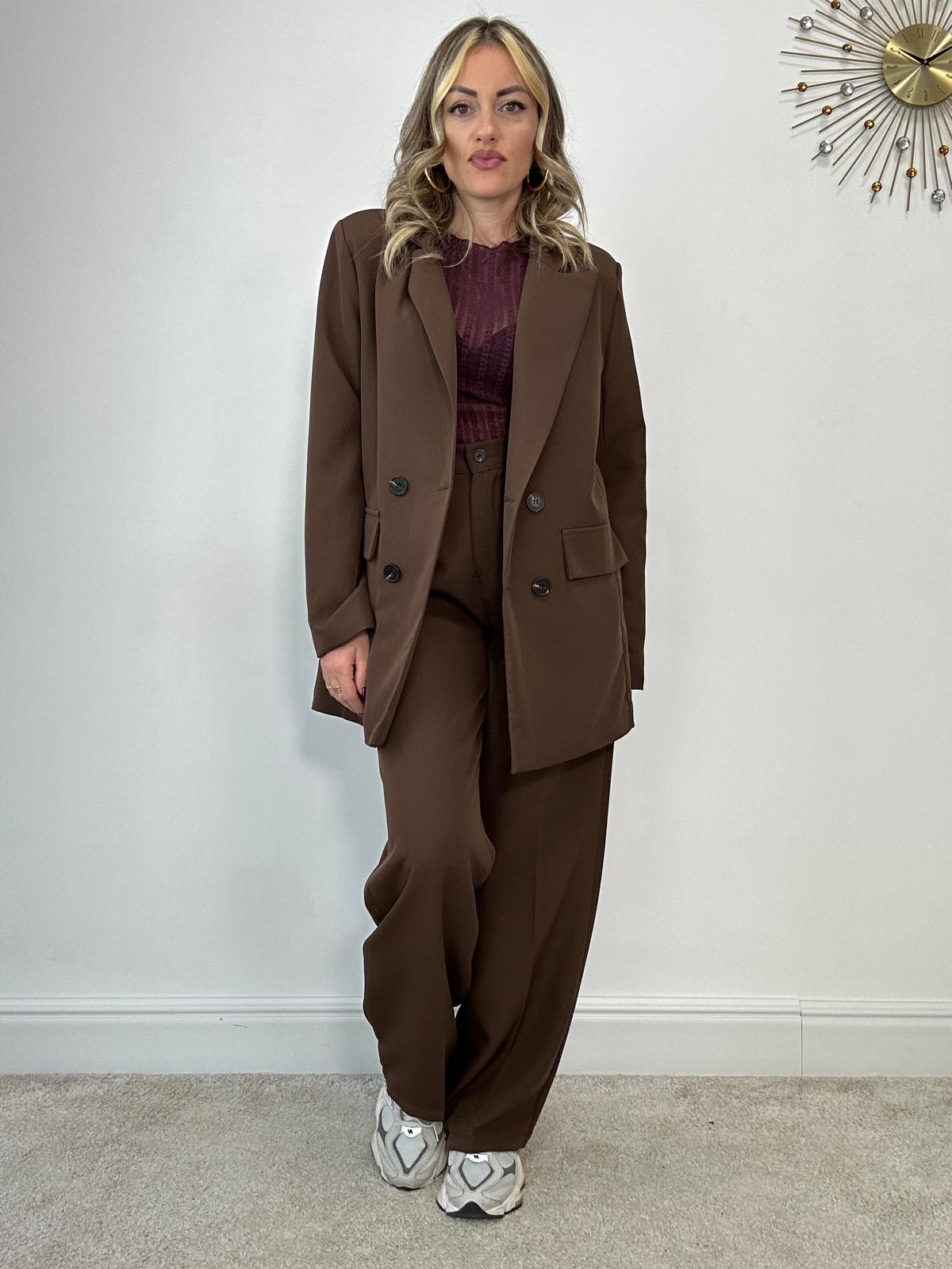 Tailleur Malaga (Blazer Doppio Petto + Pantalone) Marrone