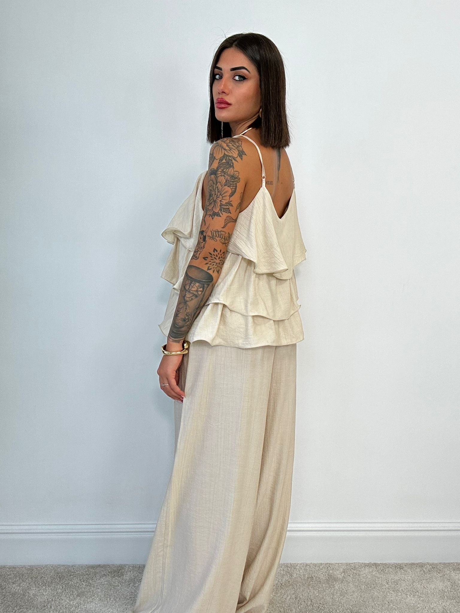 Coordinato Portofino (Top + Pantalone) Beige