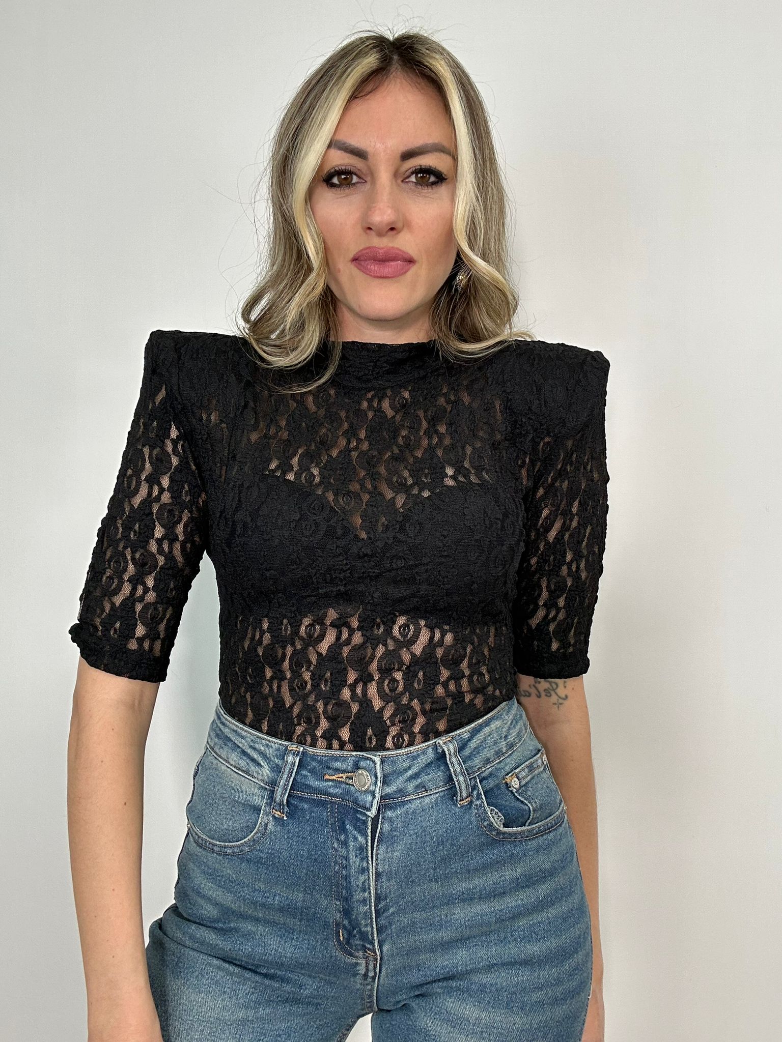 Body in pizzo 11948 - Nero*