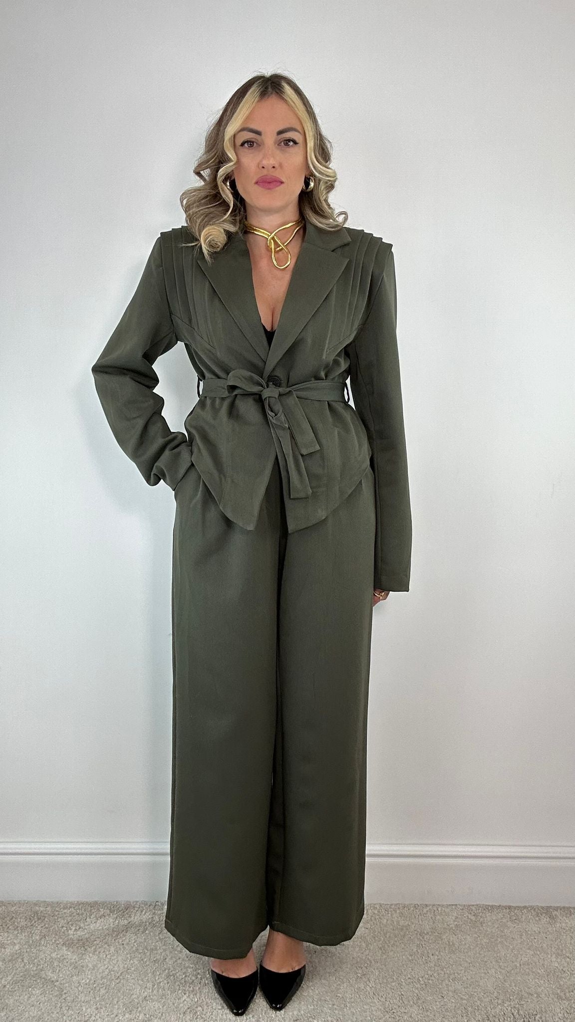 Tailleur Mar66673 (Blazer + Pantalone) Verde