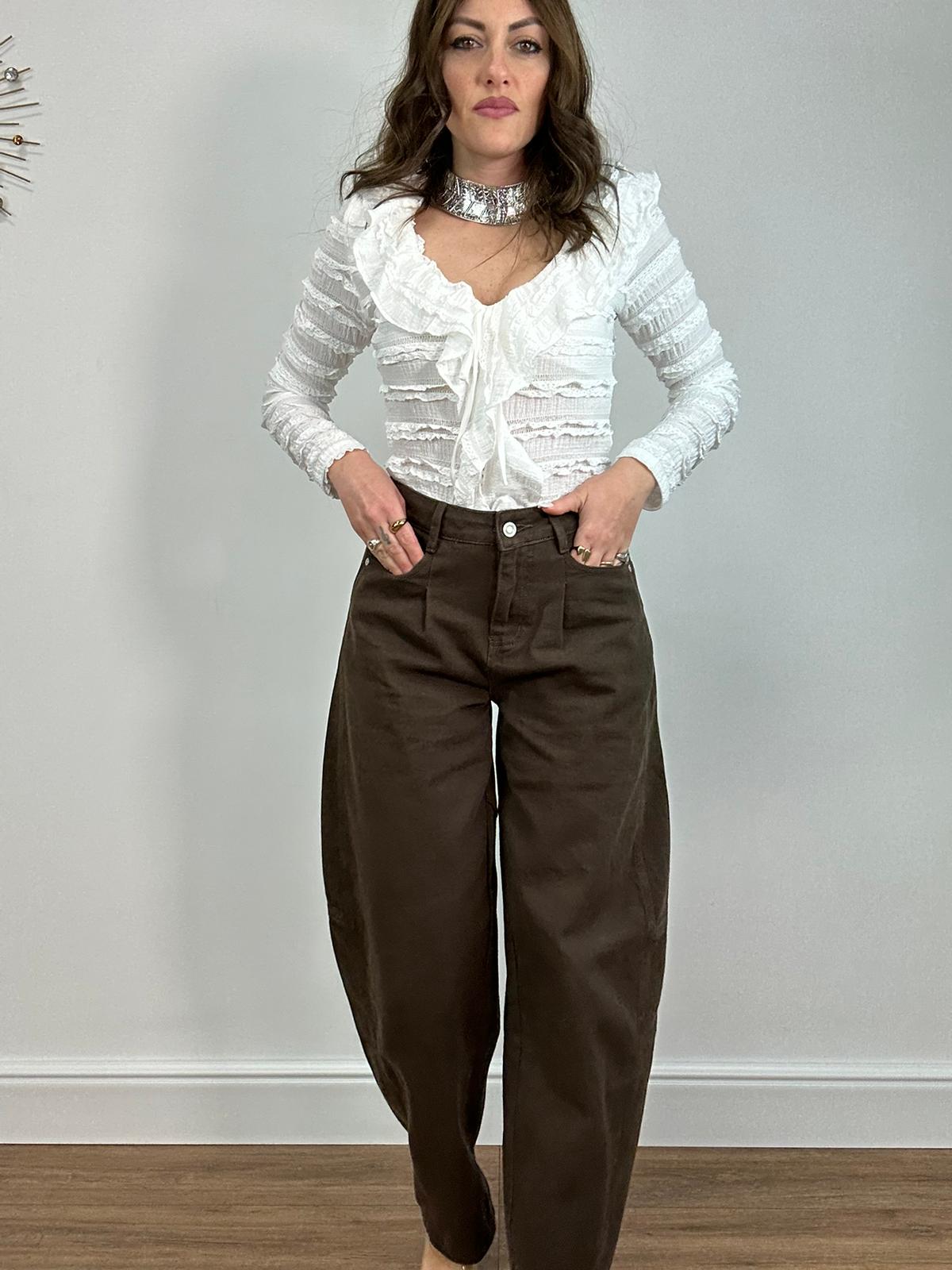 Jeans ballon 6654 - Marrone