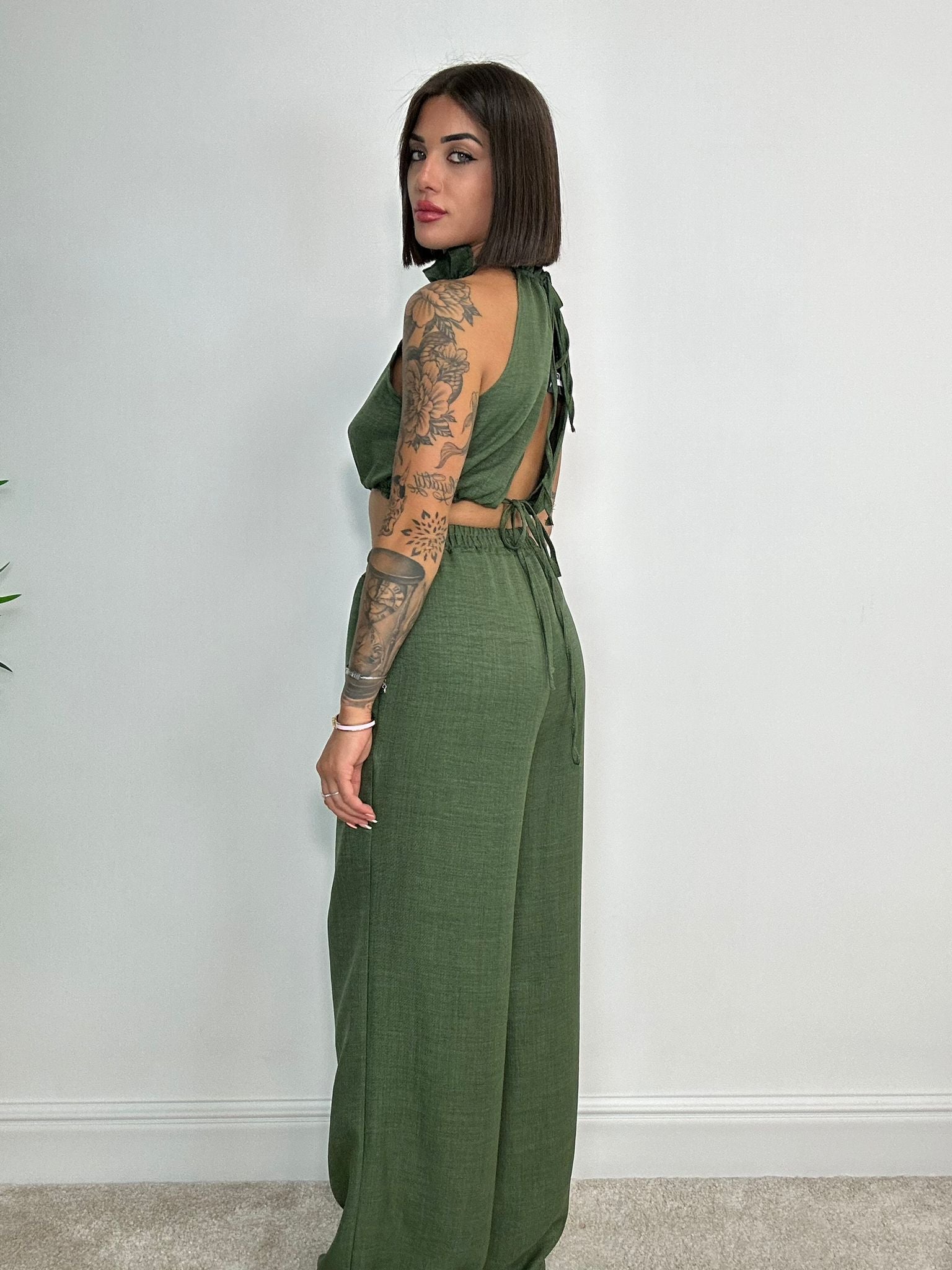 Coordinato Miami (Top + Pantalone) Verde