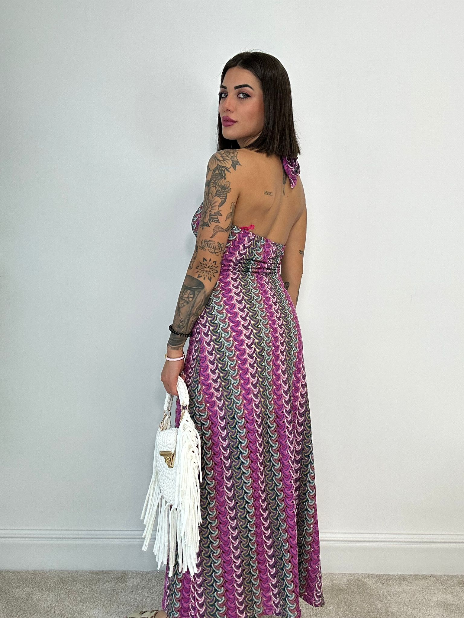 Abito Multicolor Scollo retro
