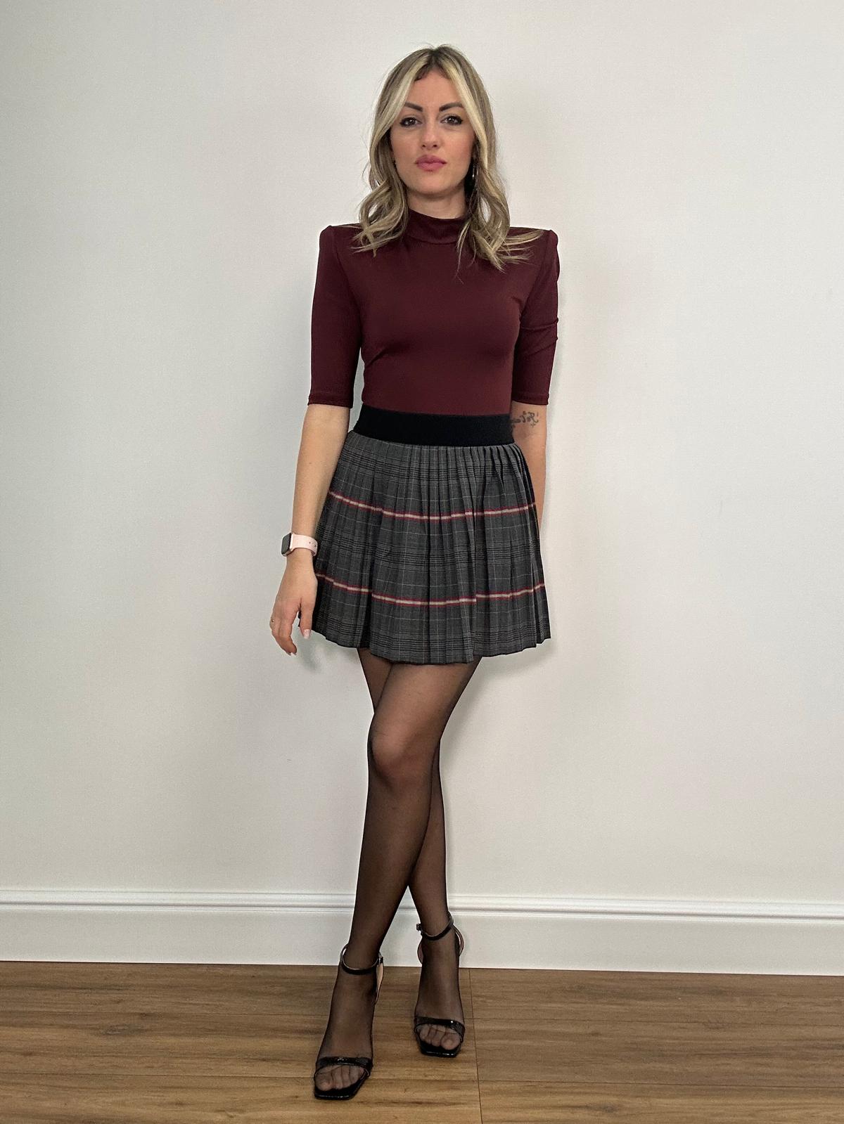 Body 11897 con spalline - Bordeaux