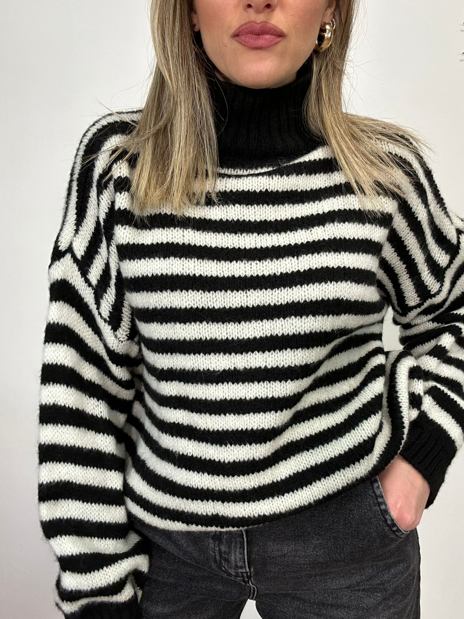 Maglione 3314 - Bianco e Nero