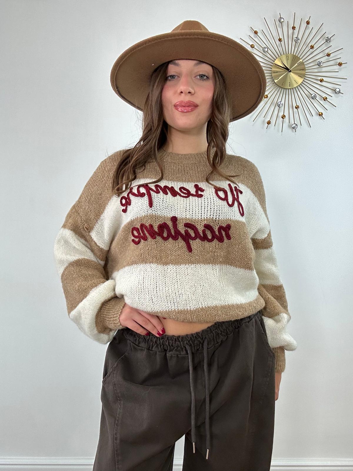 Maglione "Ho sempre ragione" A3130 - Beige