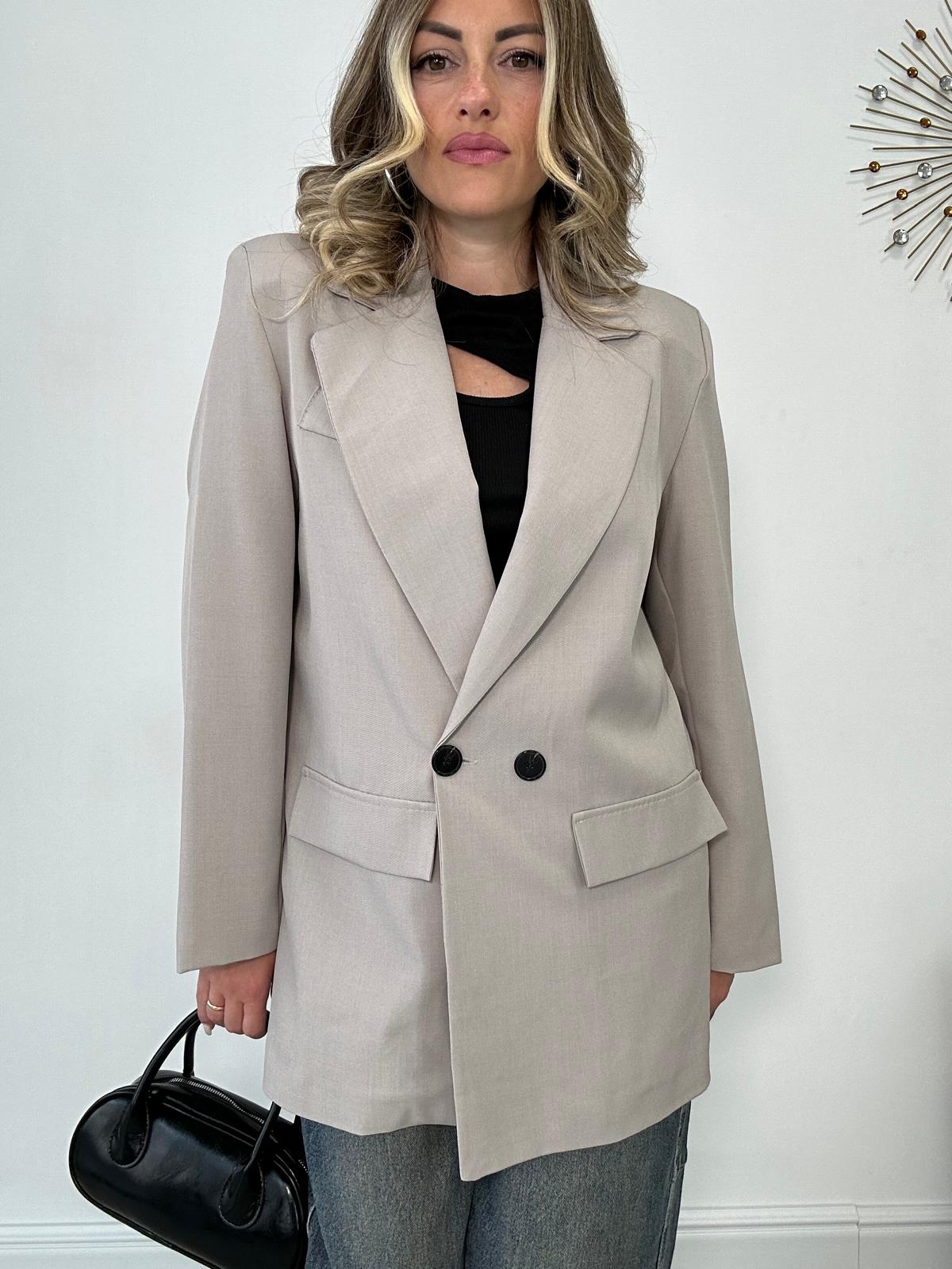 Blazer doppio bottone - Fango