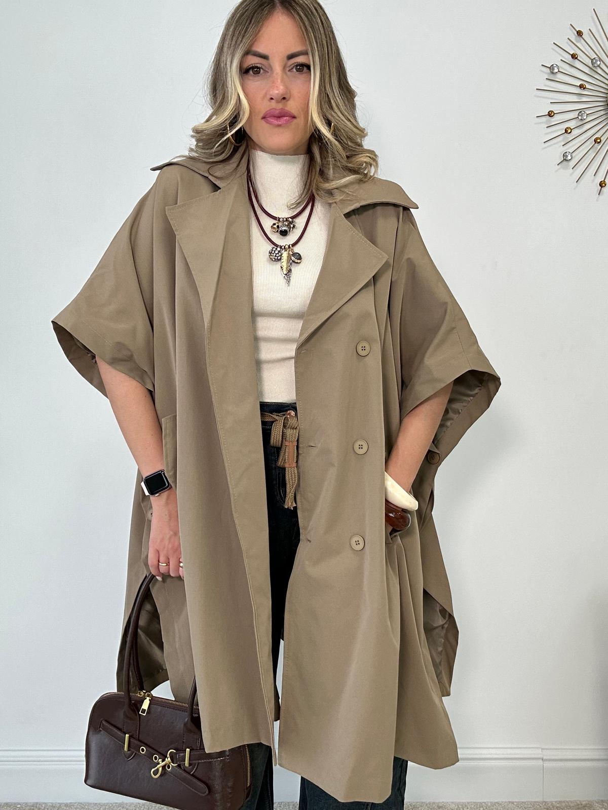 Trench Mezza Manica - Beige Scuro