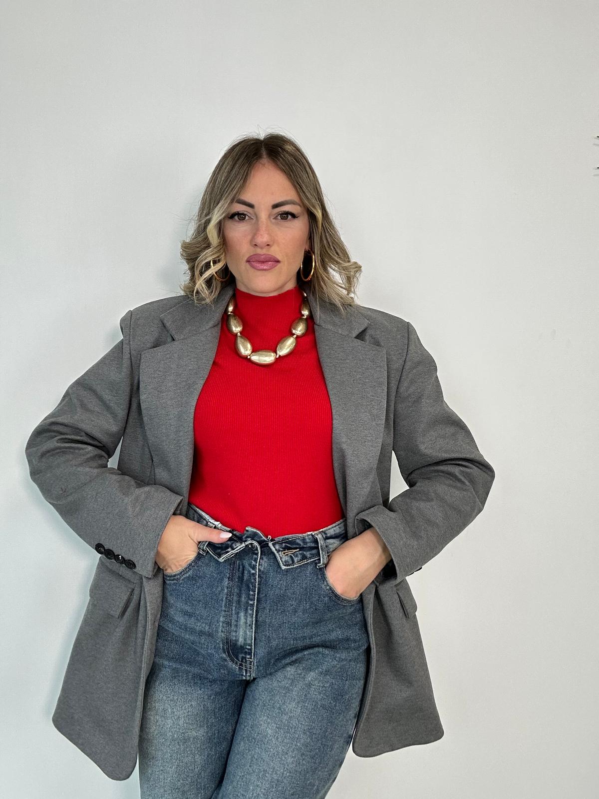 Giacca a Cappotto 6118 - Grigio