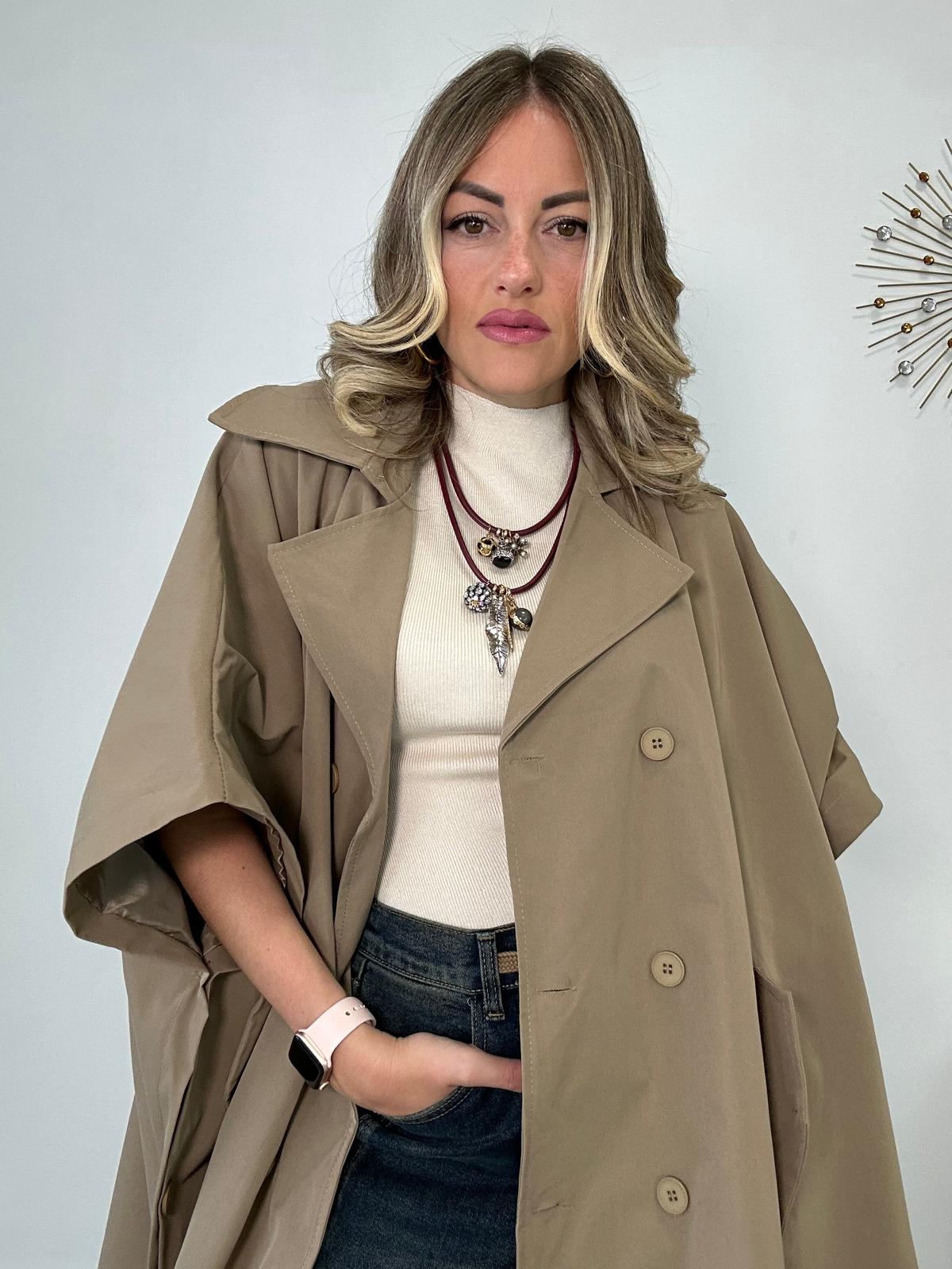 Trench Mezza Manica - Beige Scuro