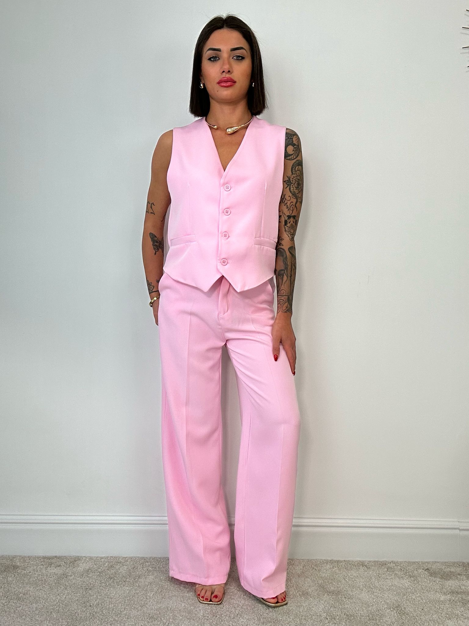Tailleur Hilary (Gilet + Pantalone) Rosa