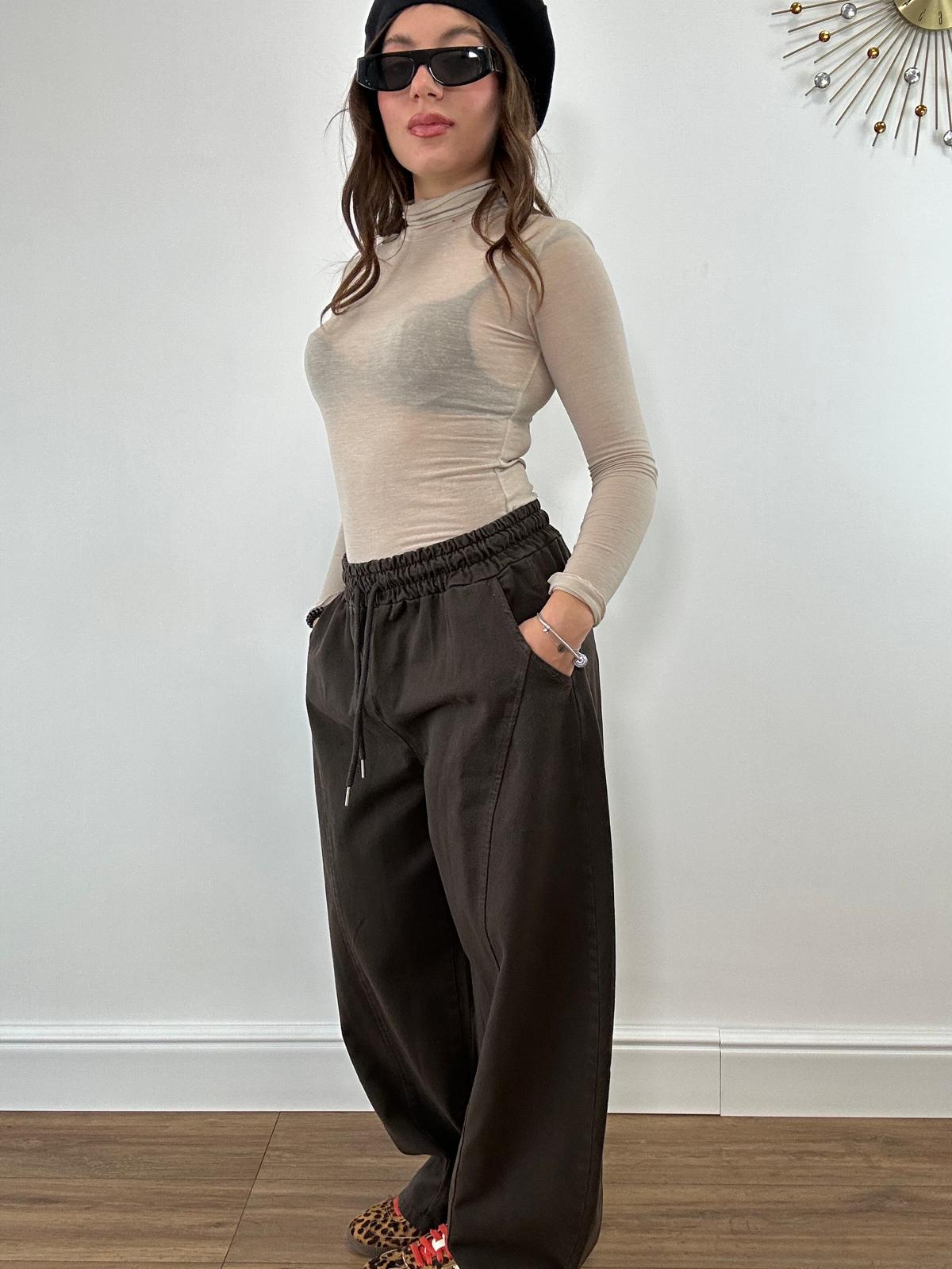 Pantalone in Denim Mar66678 - Marrone