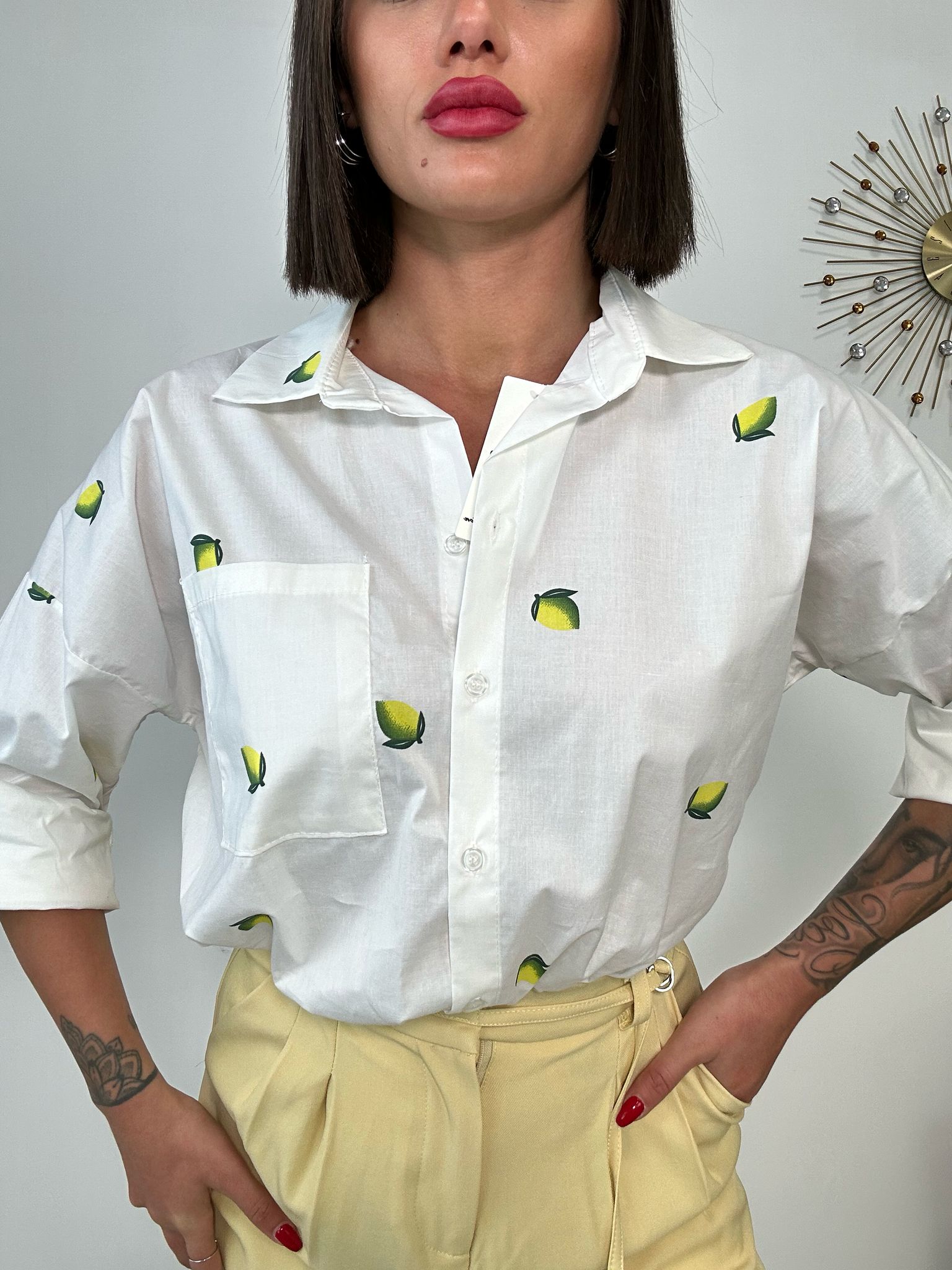 Zitronen-Shirt - Weiß