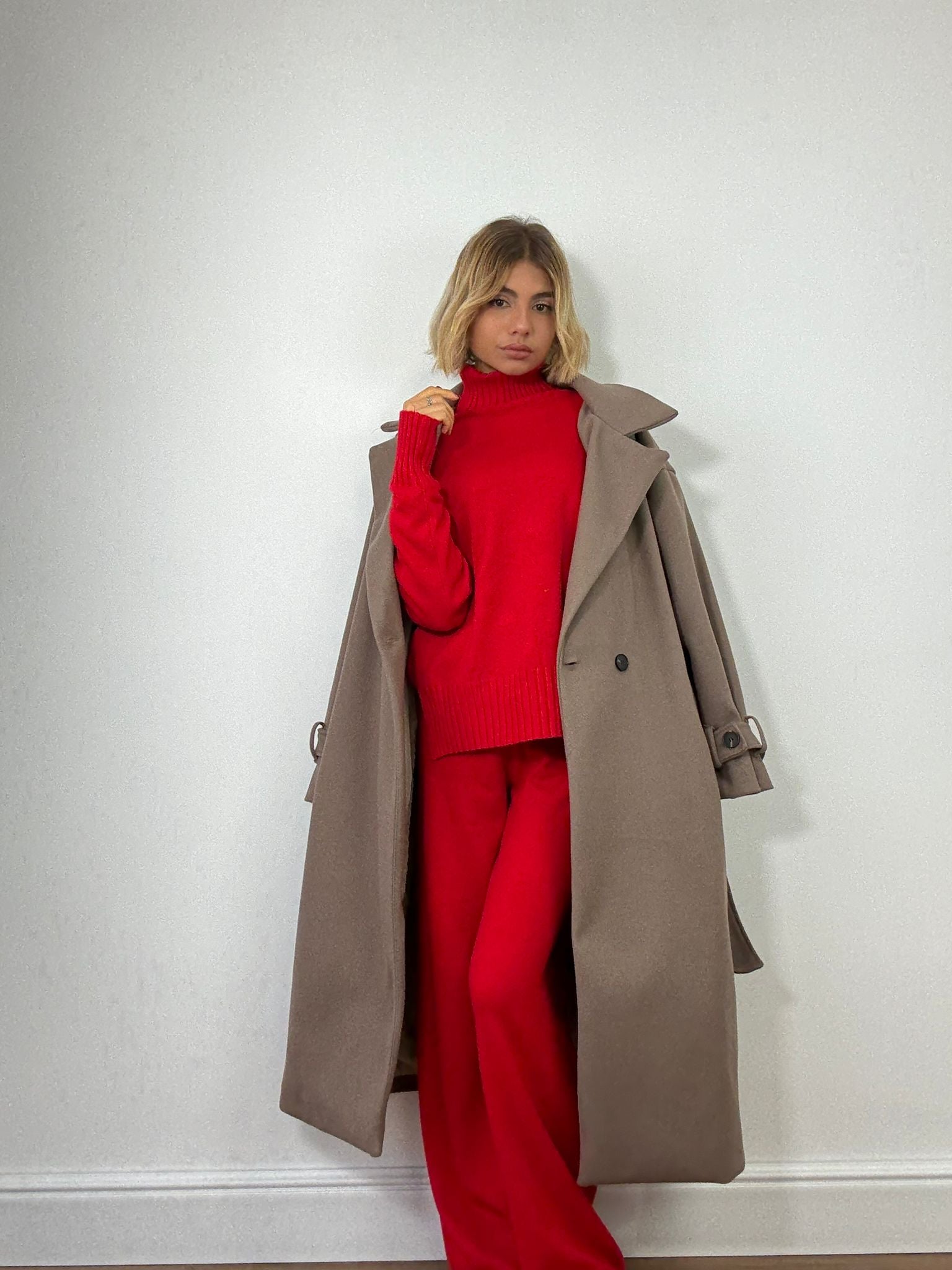 Coordinato AL016B (Maglione + Pantalone) Rosso