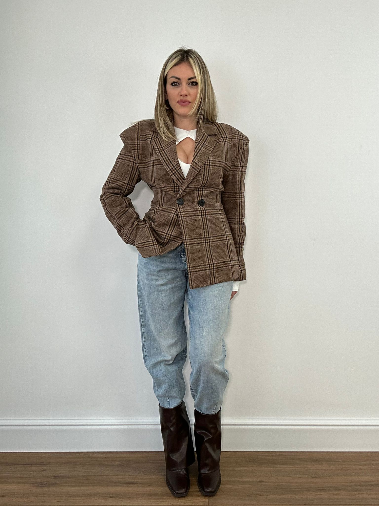 Giacca 251363 - Scozzese Marrone