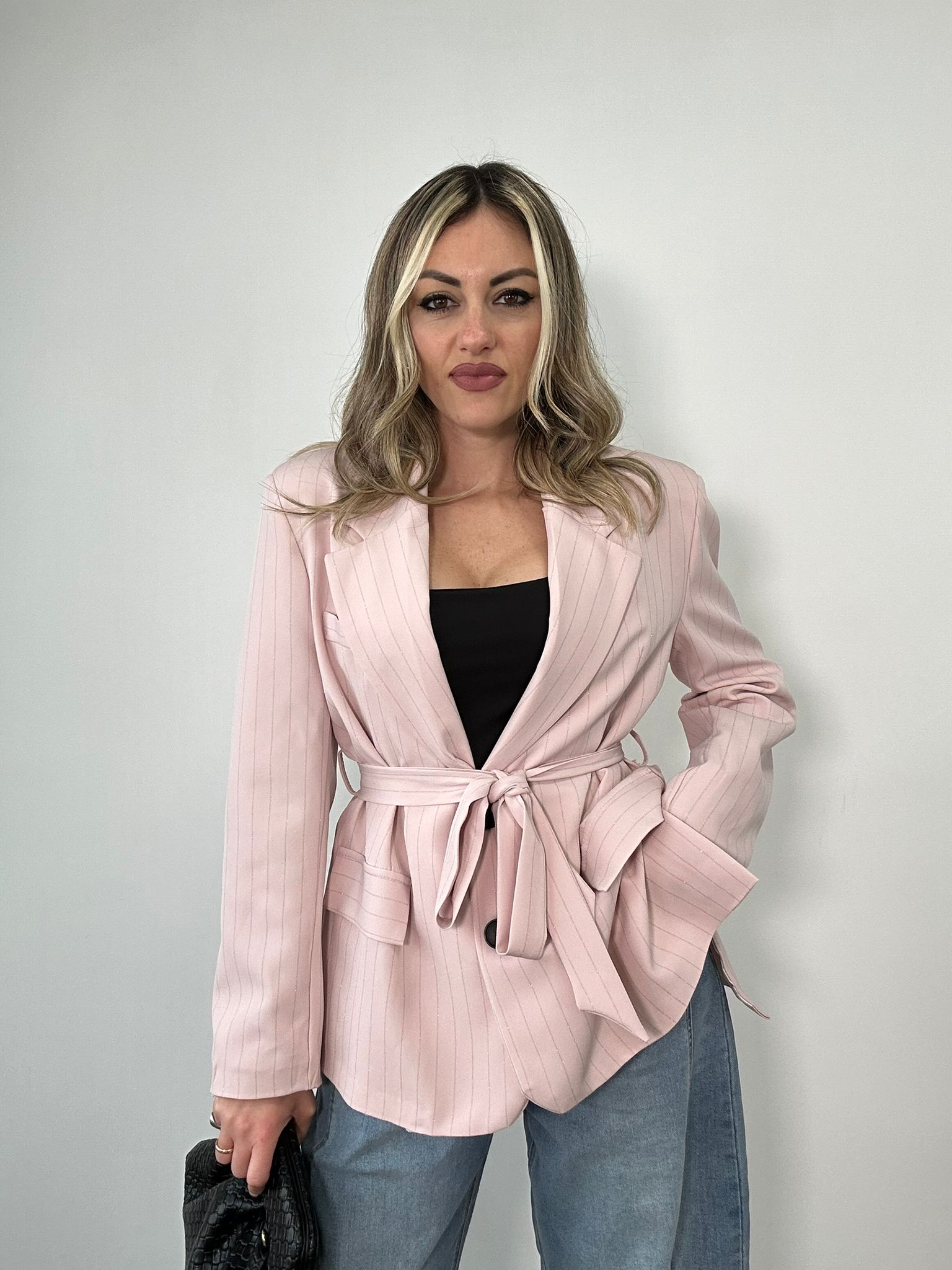 Blazer Gessata GV011 - Rosa