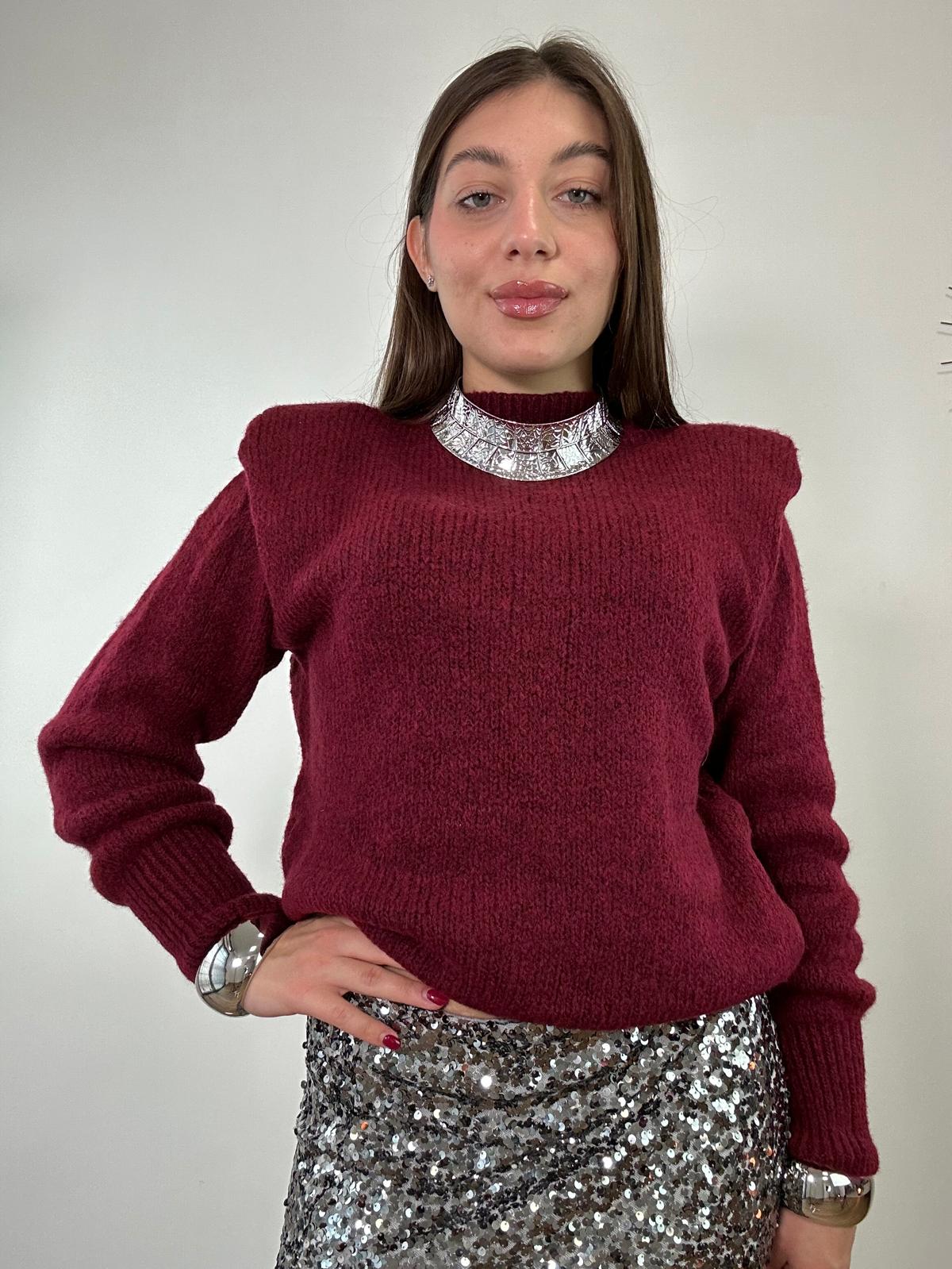 Maglione con spalline 3101 - Bordeaux