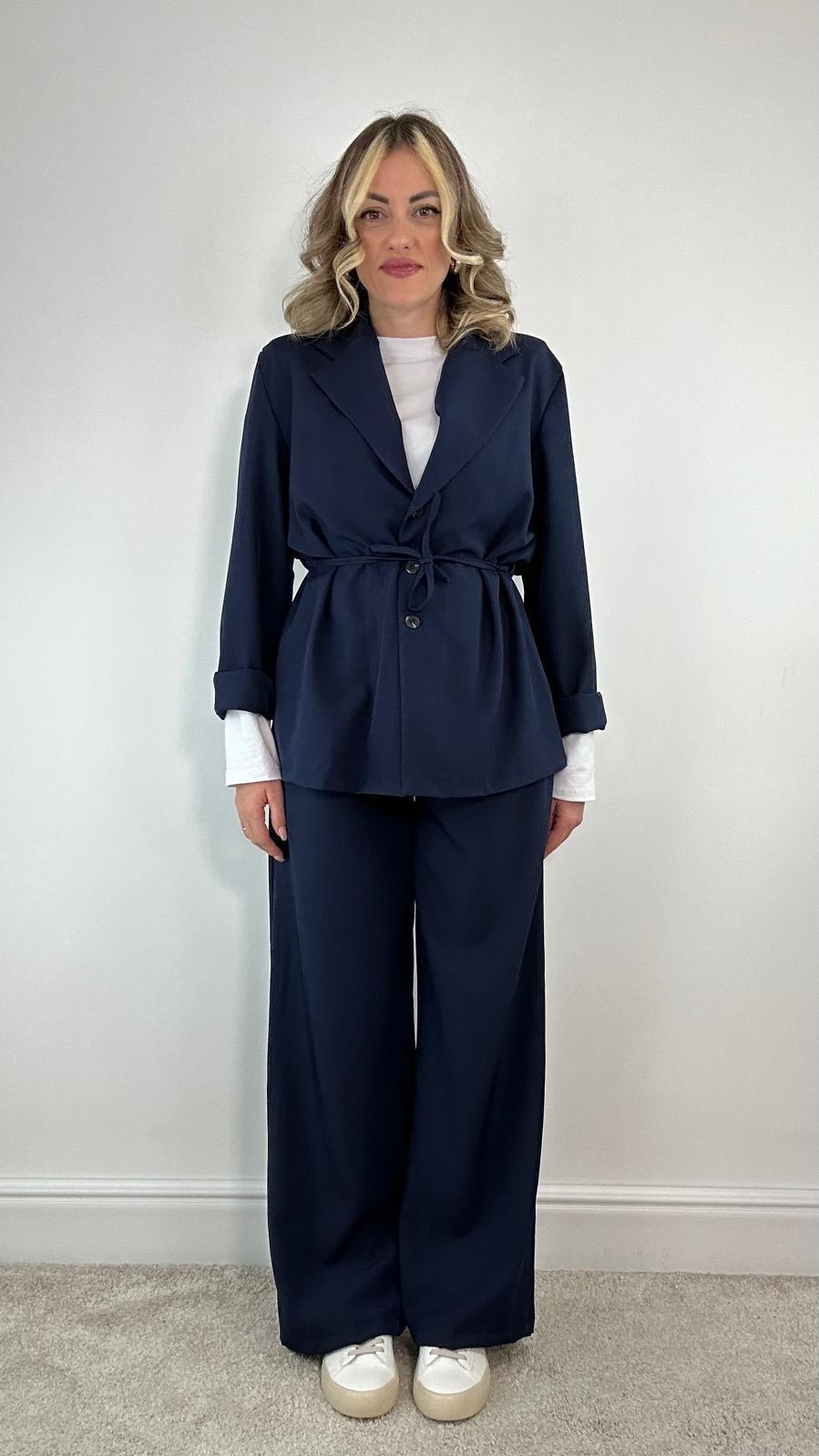 Coordinato M13351 (Camicia + Pantalone) Blu