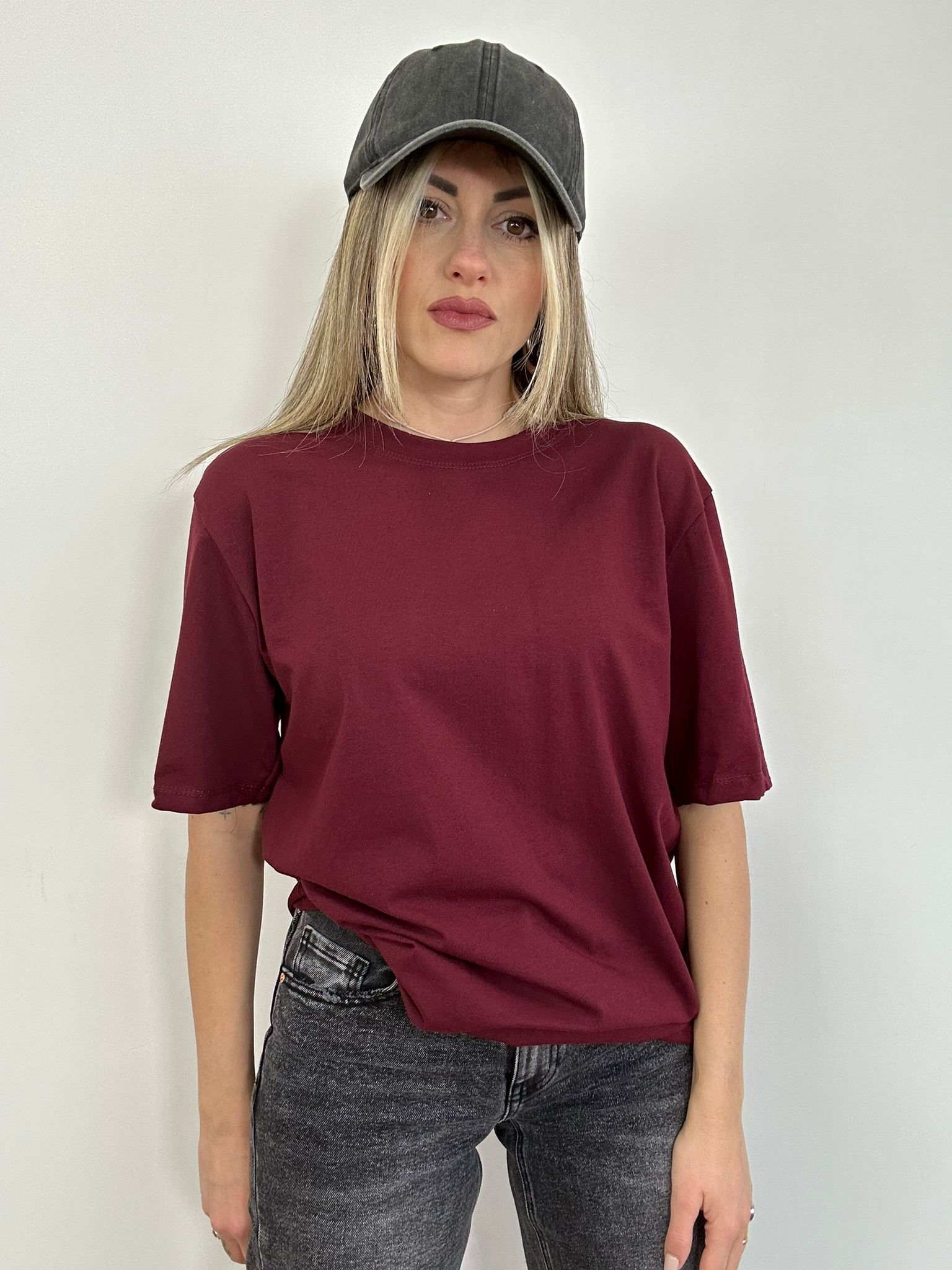 Maxi T-shirt 6836- Bordeaux