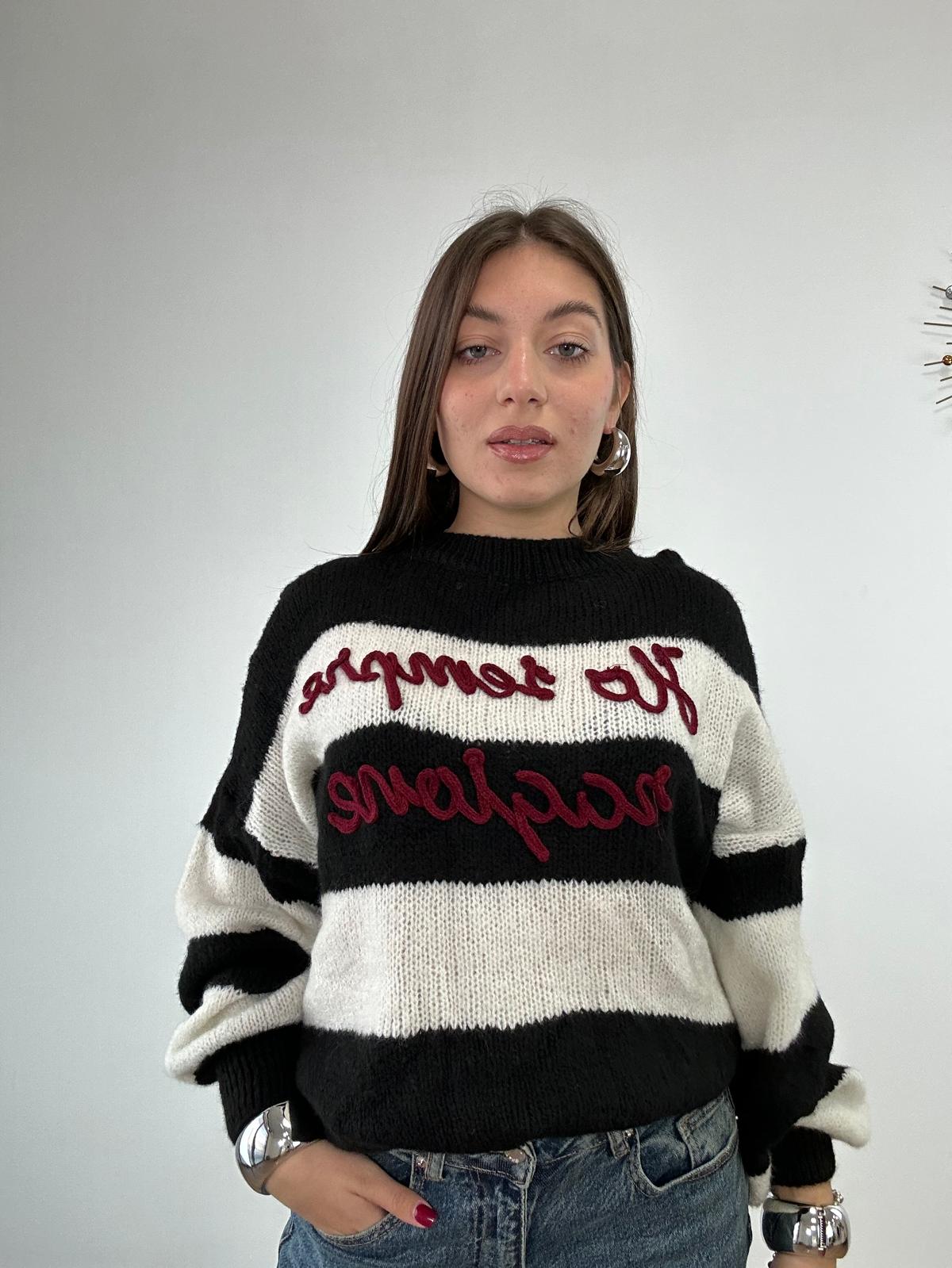 Maglione "Ho sempre ragione" A3130 - Nero