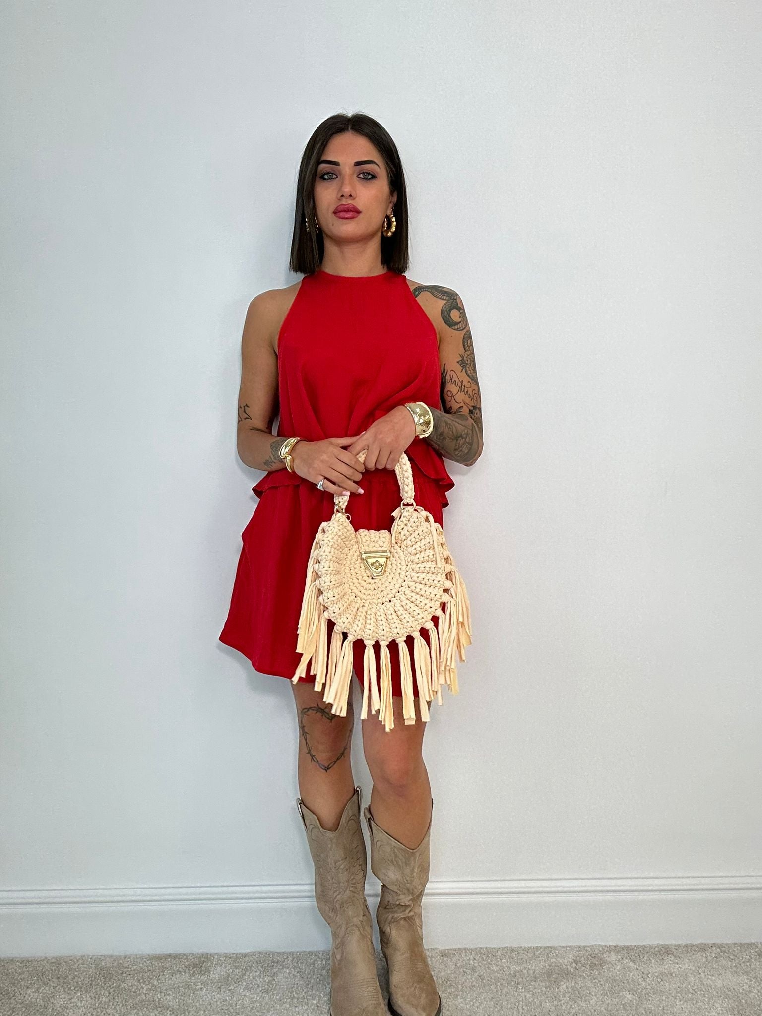 Ludovica Kombiset (Top + Shorts) Rot